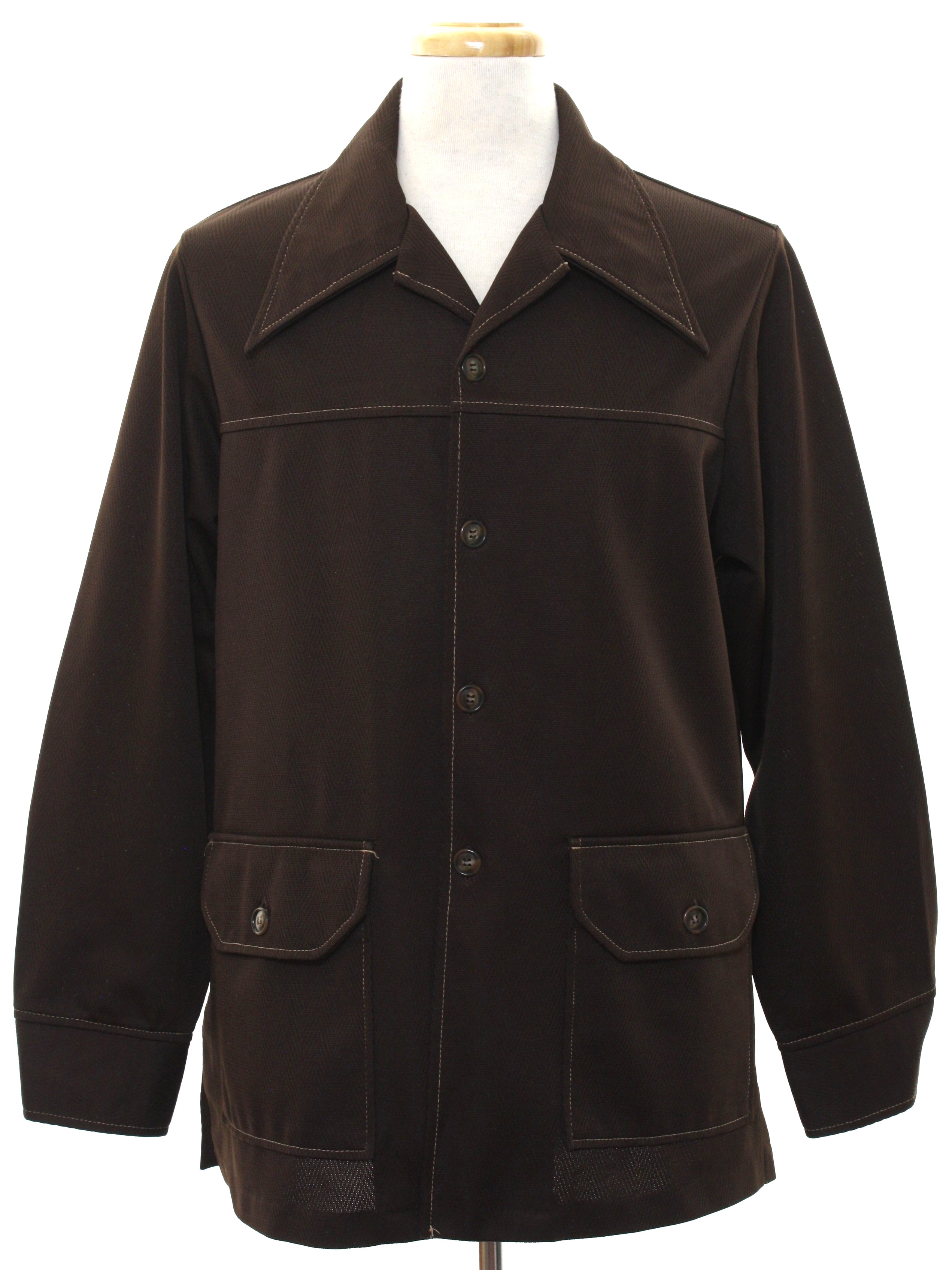 Vintage 1970's Jacket: 70s -Levis Panatela- Mens dark brown background ...
