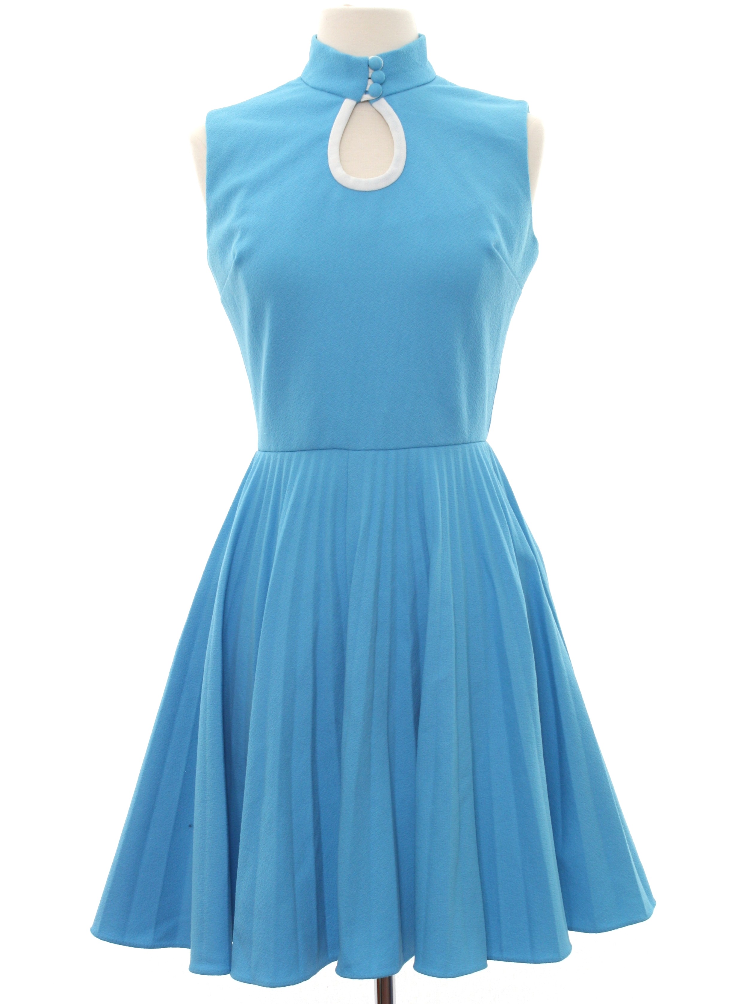 Retro 60s Dress (home sewn) : 60s -home sewn- Womens turquoise ...