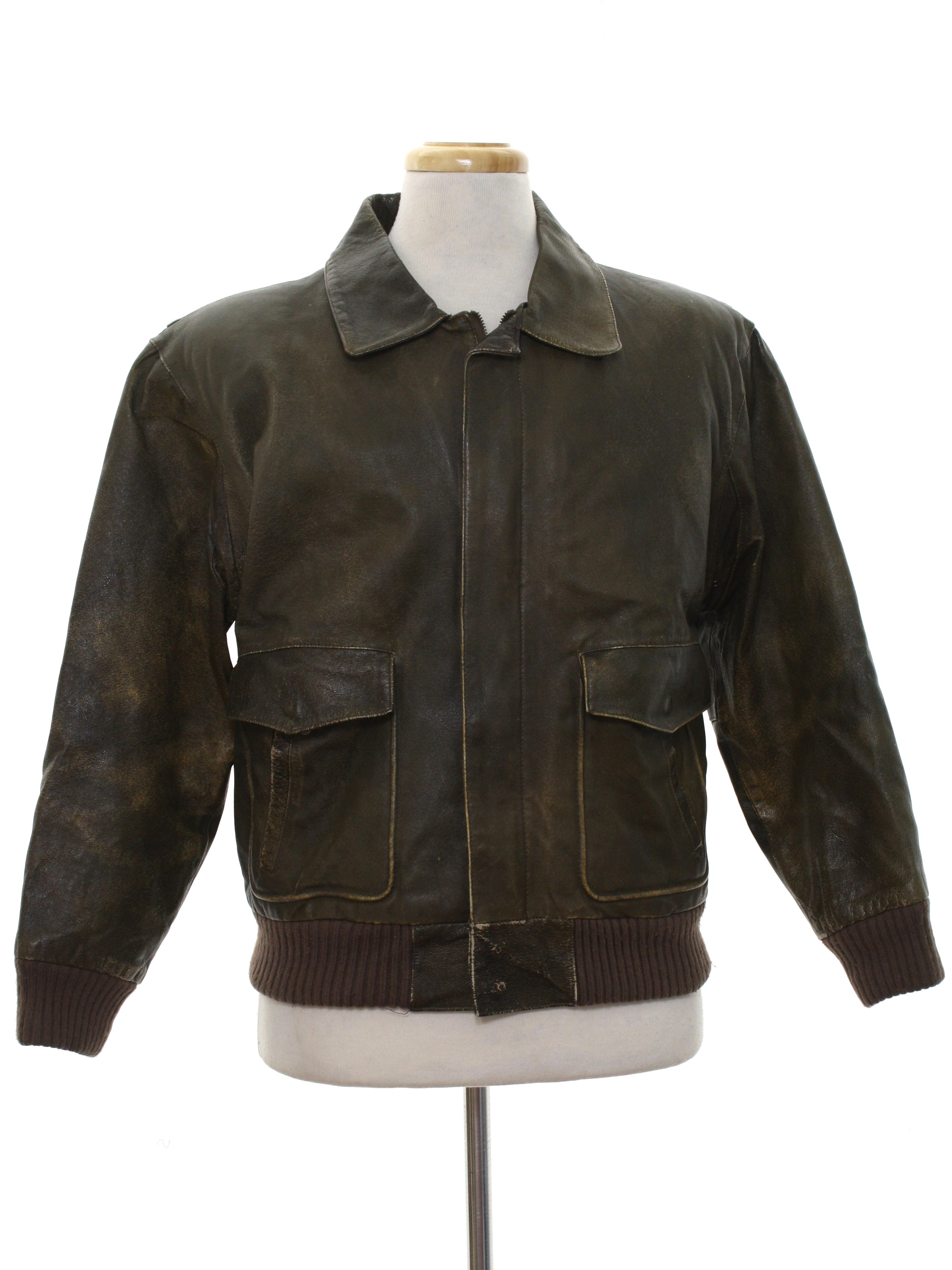 1980's Leather Jacket (G 4000): Late 80s or Early 90s -G 4000- Mens ...