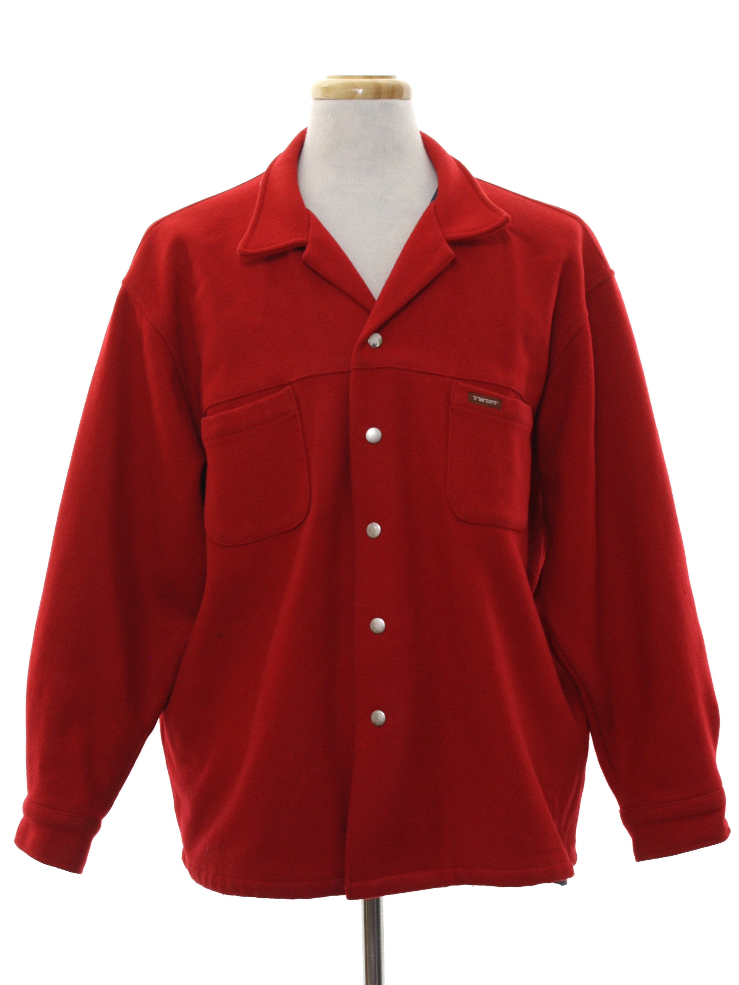 vintage red bubble coat mens