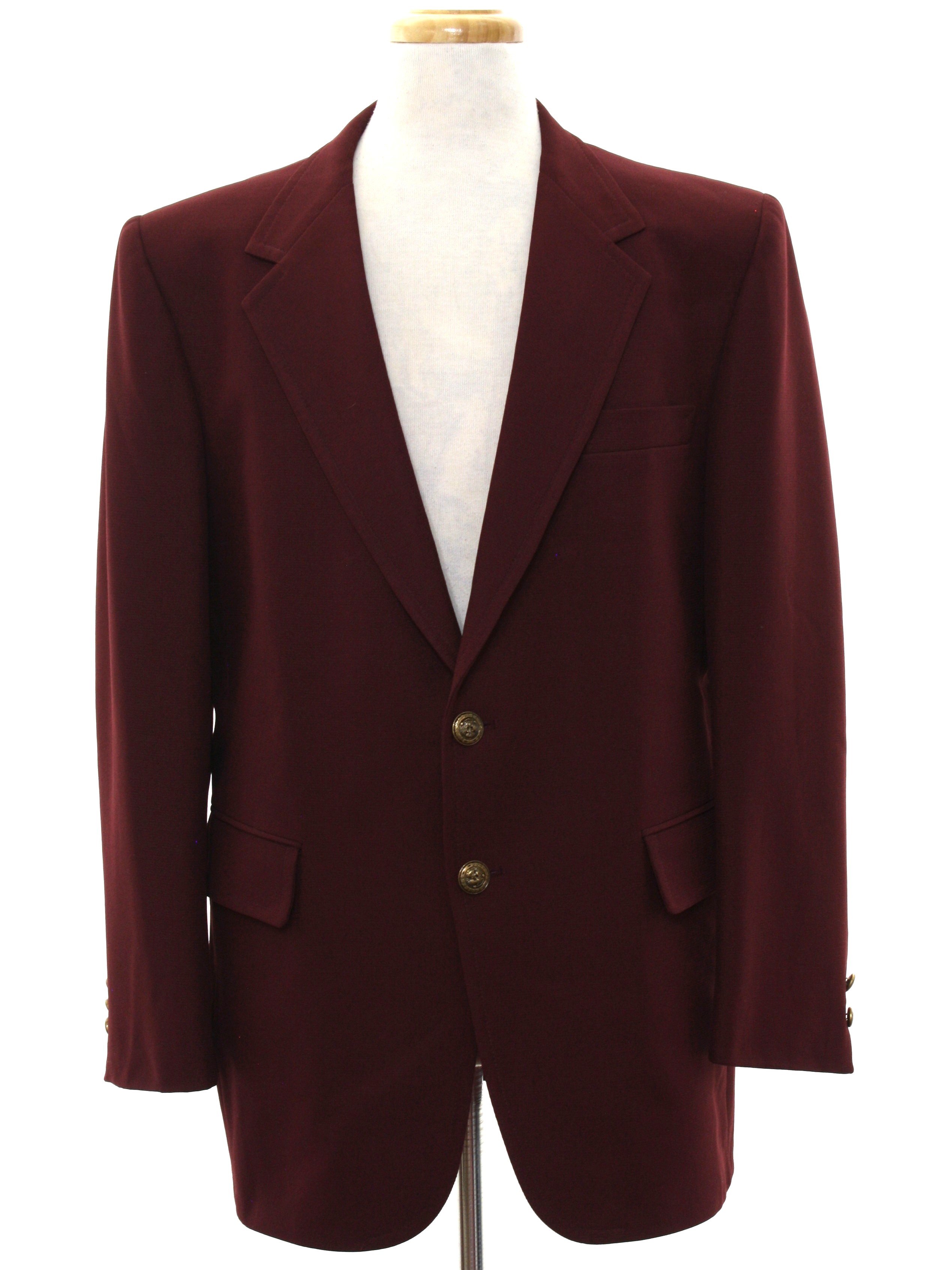 70's Vintage Jacket: Late 70s -The Mens Shop JC Penny- Mens burgundy ...