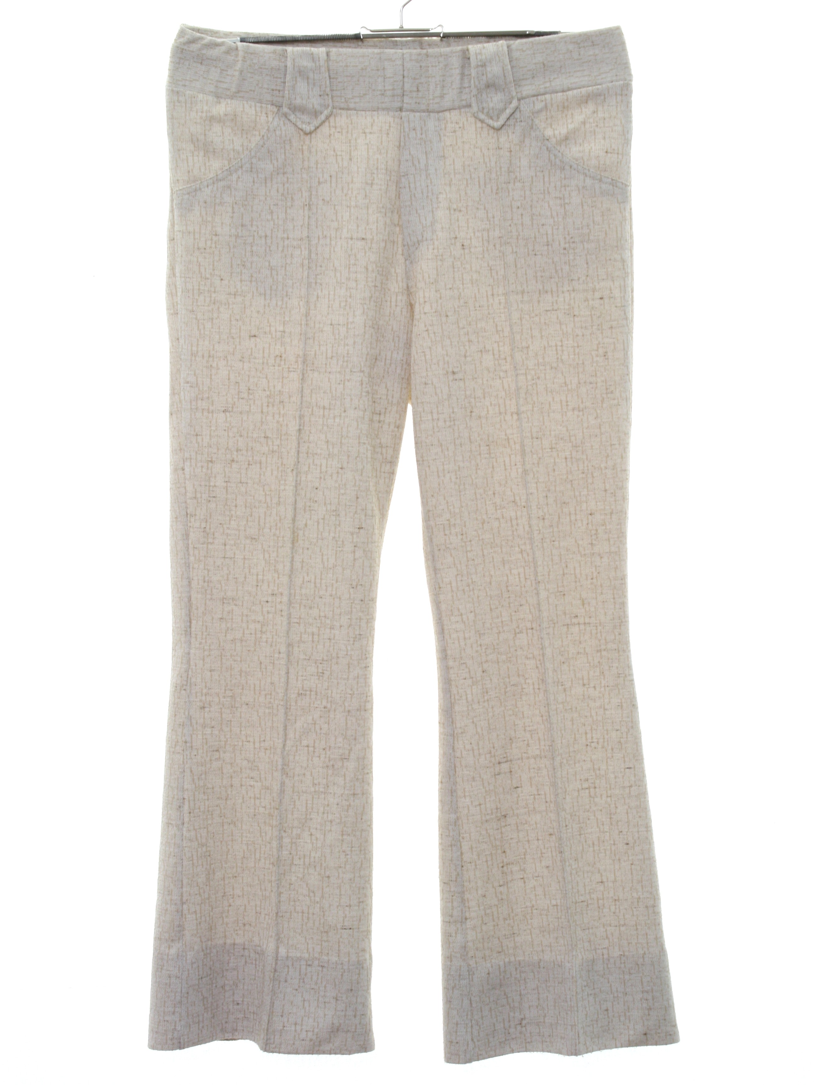 70s Flared Pants / Flares: 70s -Unreadable Label (looks like Panhandle ...