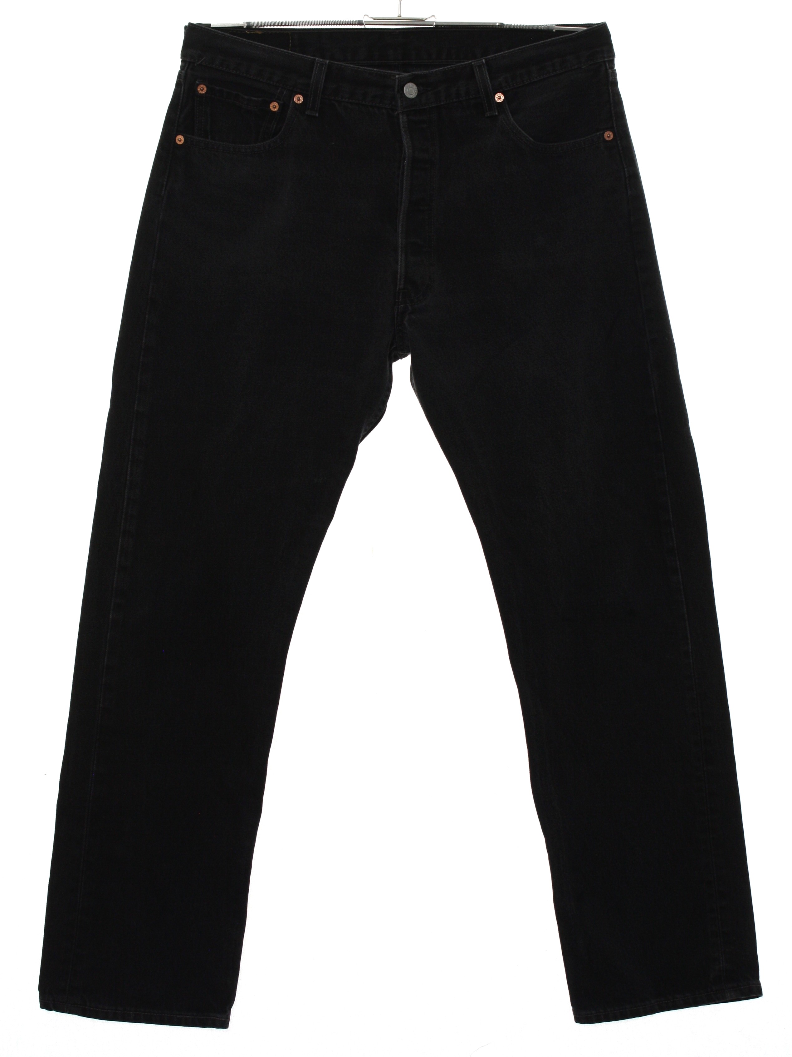 Retro 1980's Pants (Levis) : 80s -Levis- Mens black cotton denim button ...