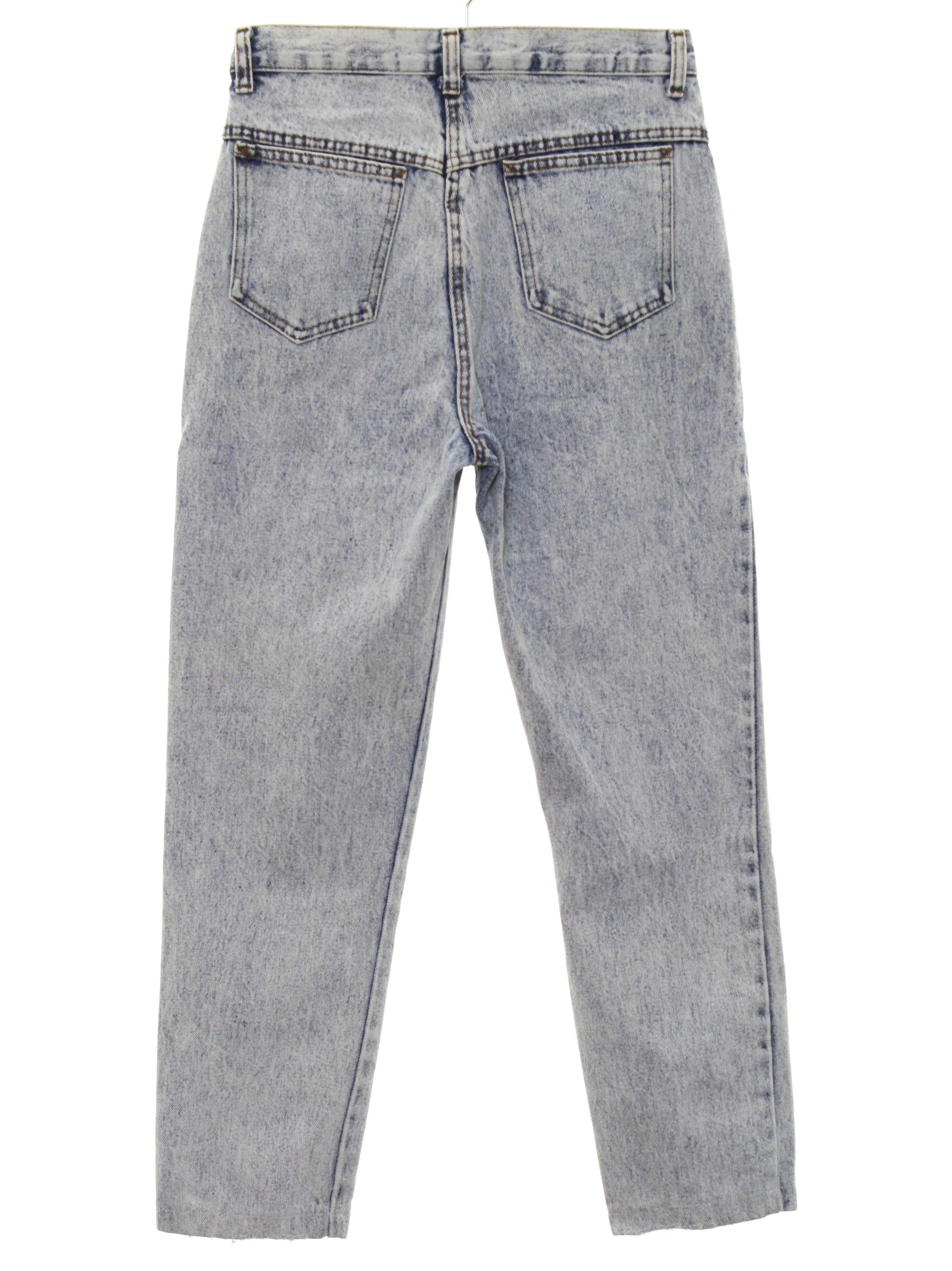 80's Pants: 80s First- Womens acid washed blue cotton denim totally 80s ...