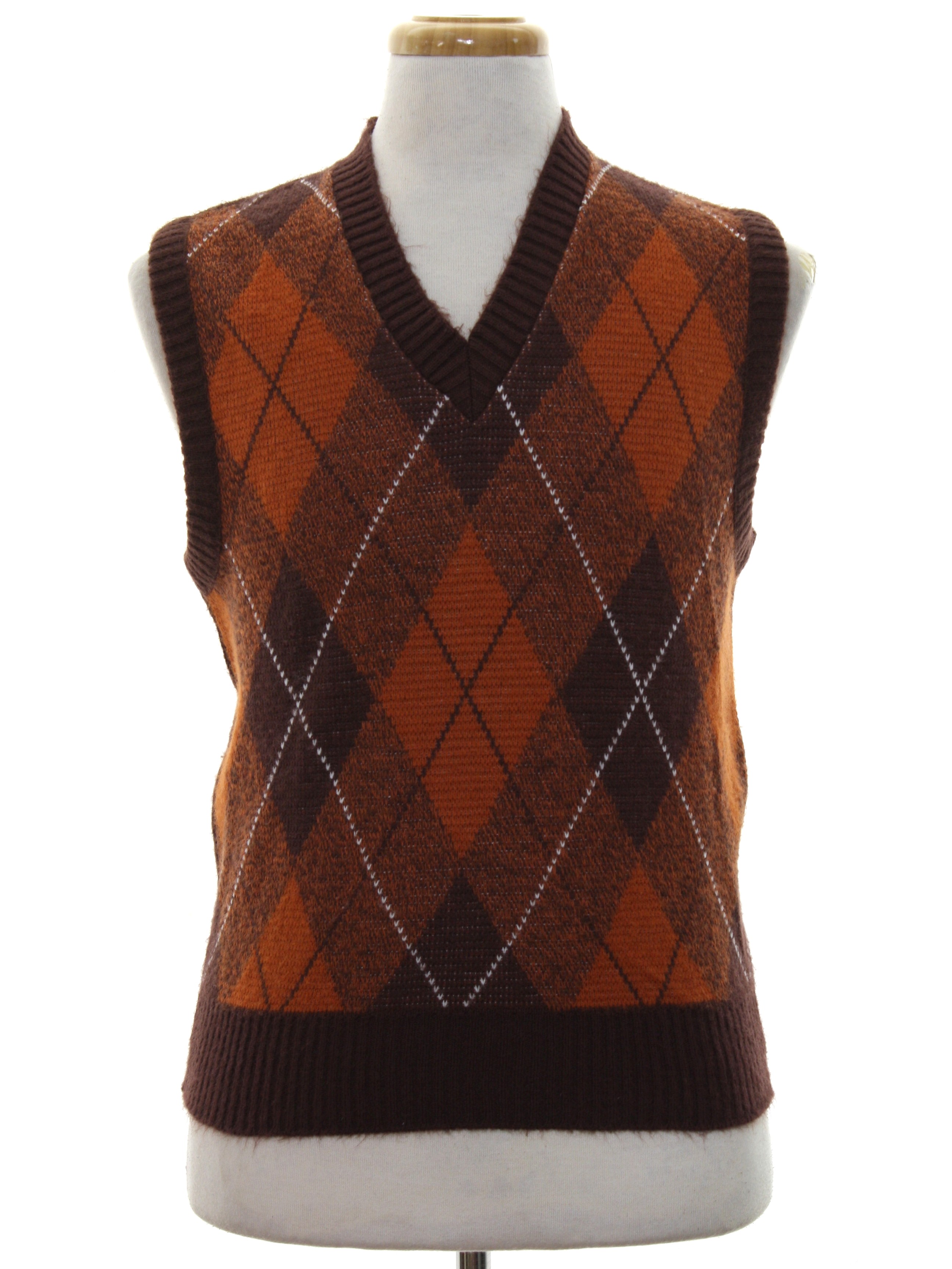 60s Vintage Orlon by Campus Sweater: 60s -Orlon by Campus- Mens brown ...