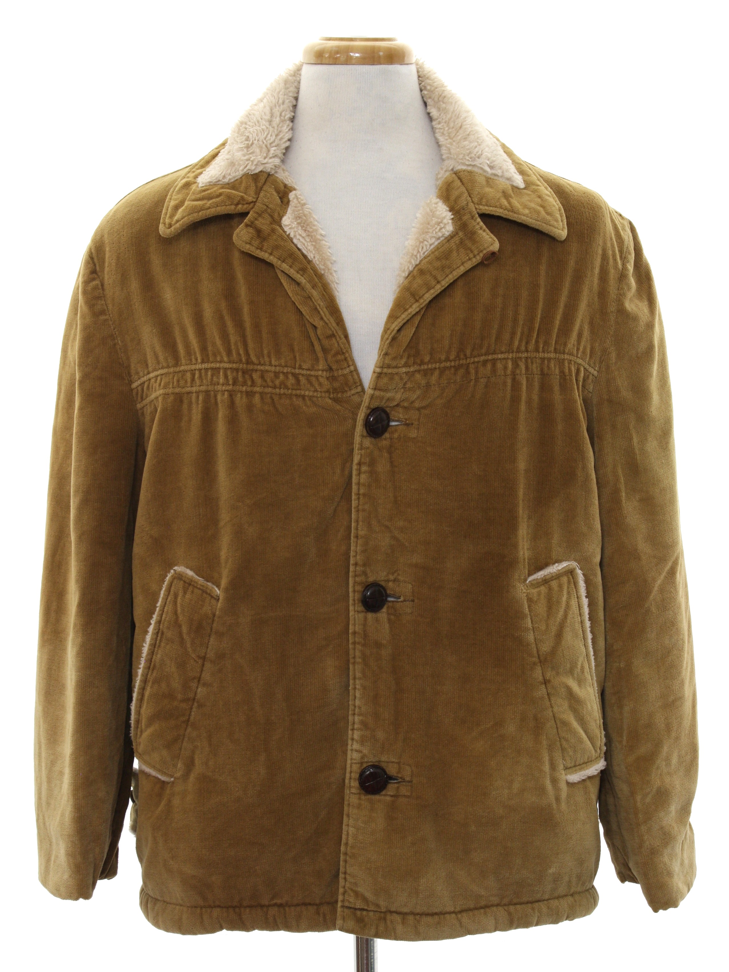 1970's Vintage Montgomery Ward Jacket: 70s -Montgomery Ward- Mens tan ...