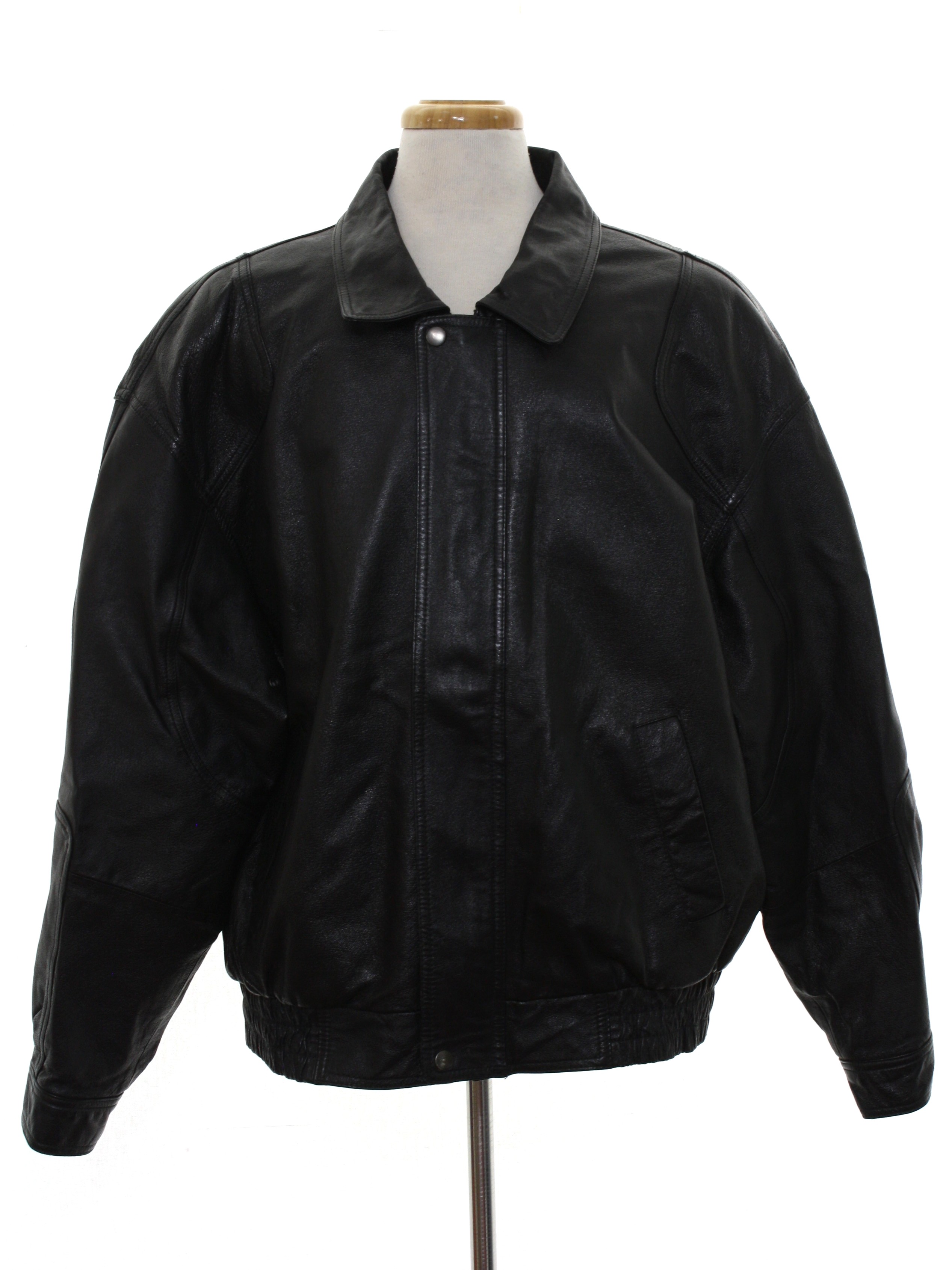 1990's Vintage Hill and Archer Leather Jacket: Early 90s -Hill and ...