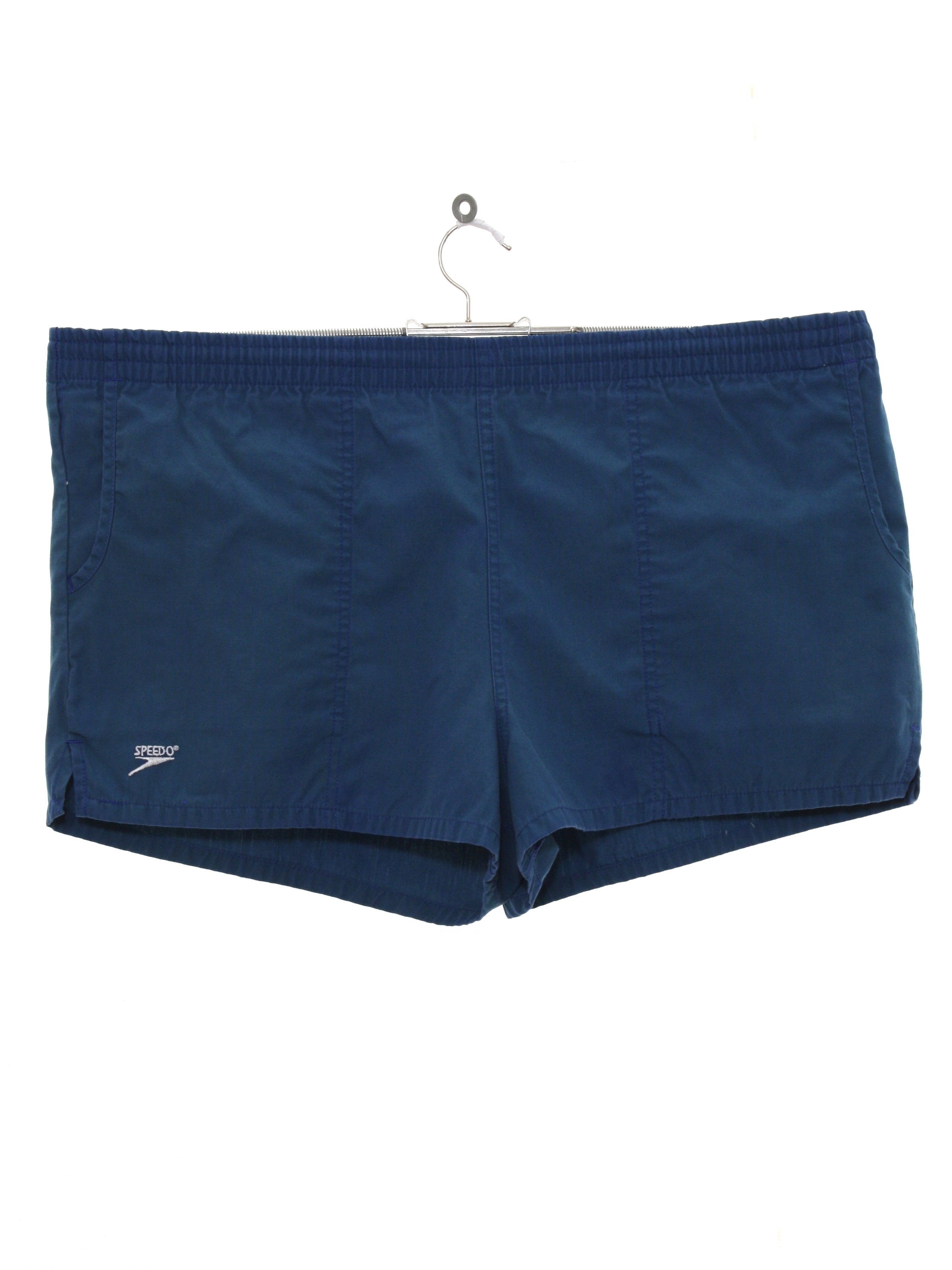 Nineties Vintage Swimsuit/Swimwear: 90s -Speedo- Mens dark slate blue ...