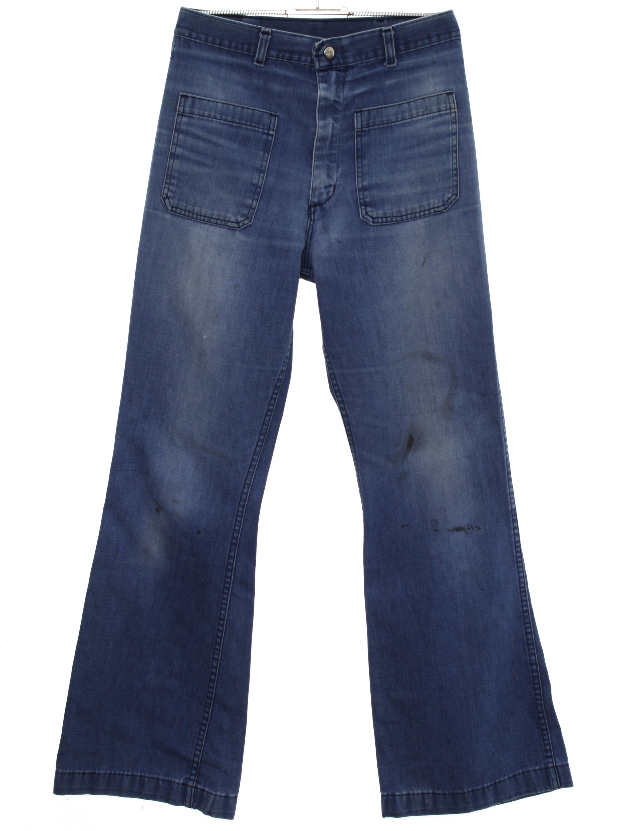 80's Seafarer Bellbottom Pants: 80s -Seafarer- Mens heavily faded blue ...
