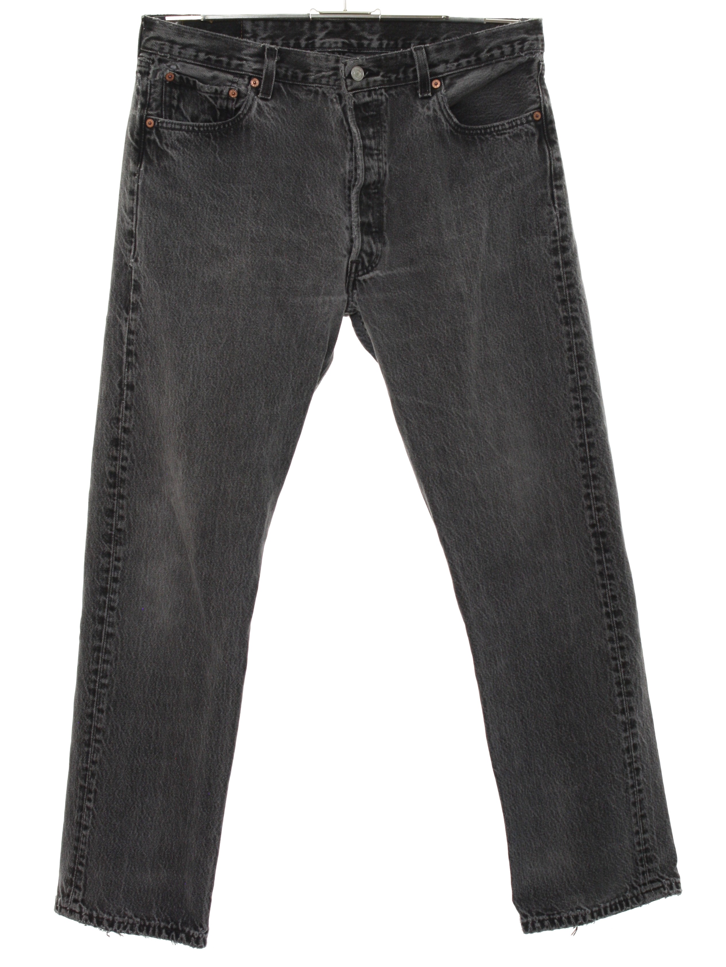 Eighties Pants: 80s Levis 501- Mens slightly faded black cotton denim ...