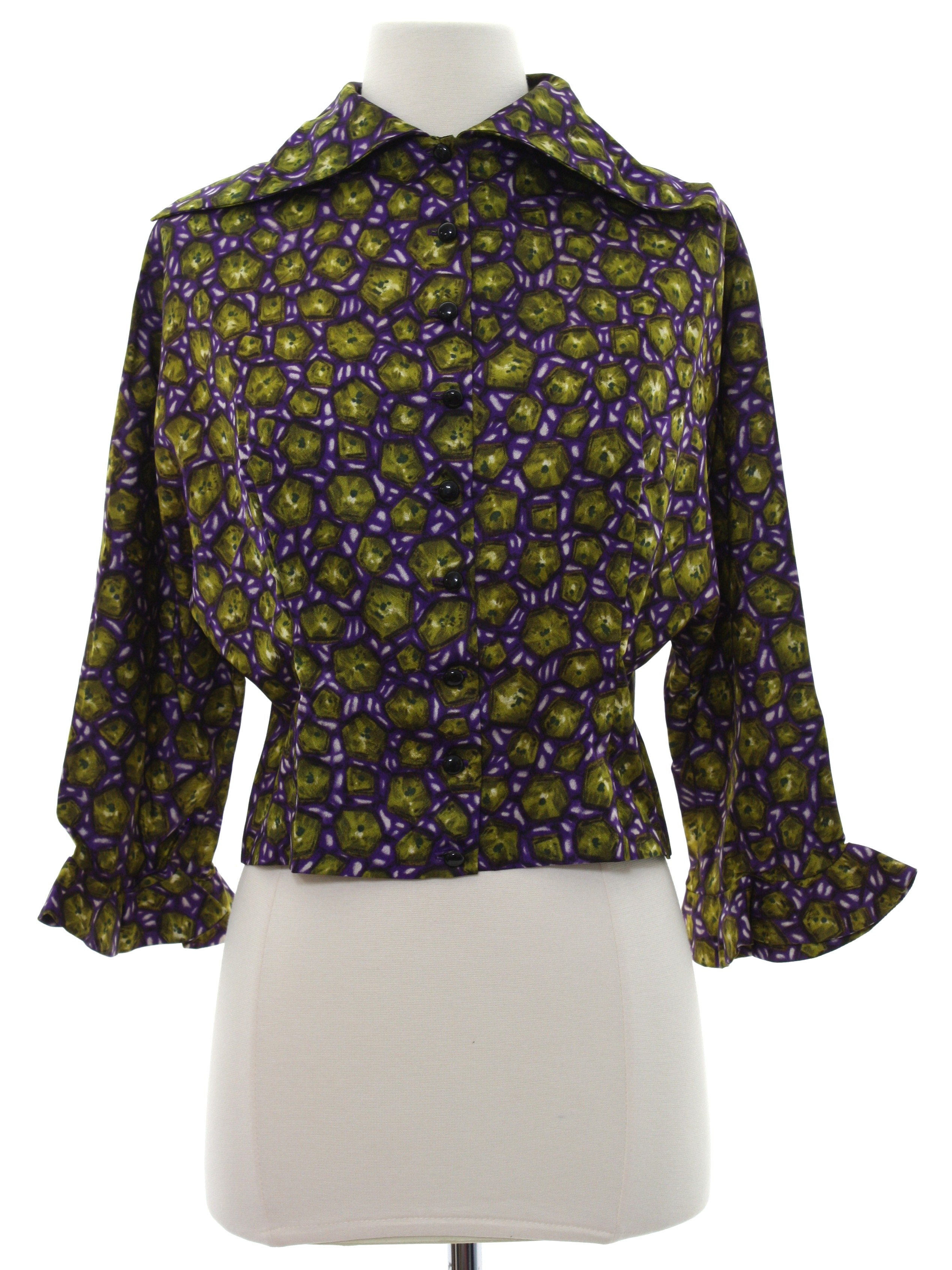 Retro Sixties Shirt: 60s -Home Sewn- Womens dark purple background ...
