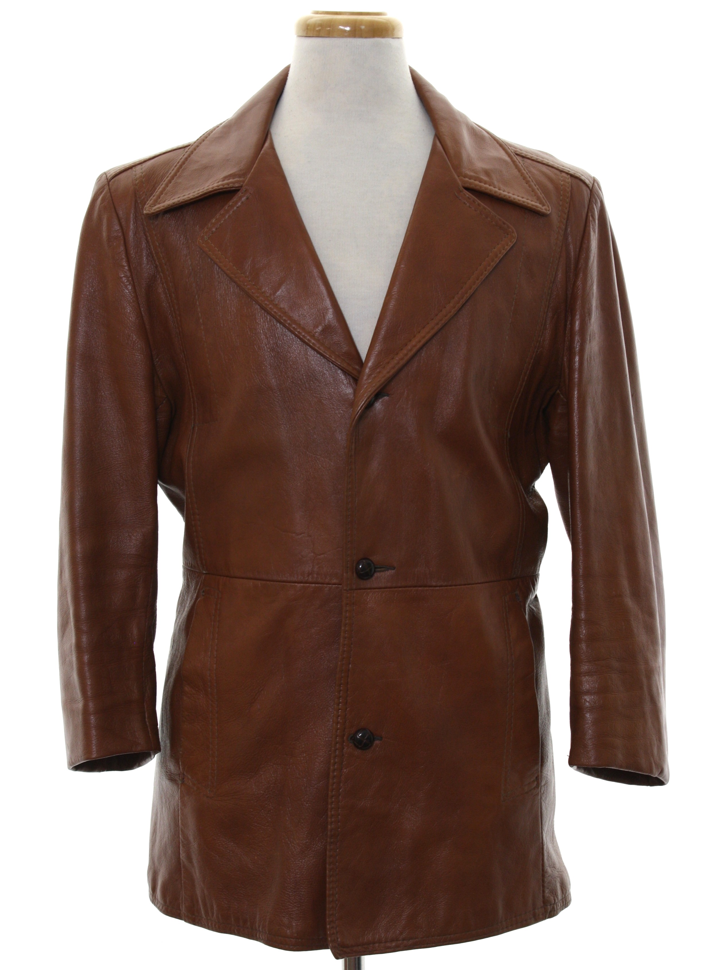 Vintage Reed Sixties Leather Jacket: 60s -Reed- Mens cinnamon spice ...