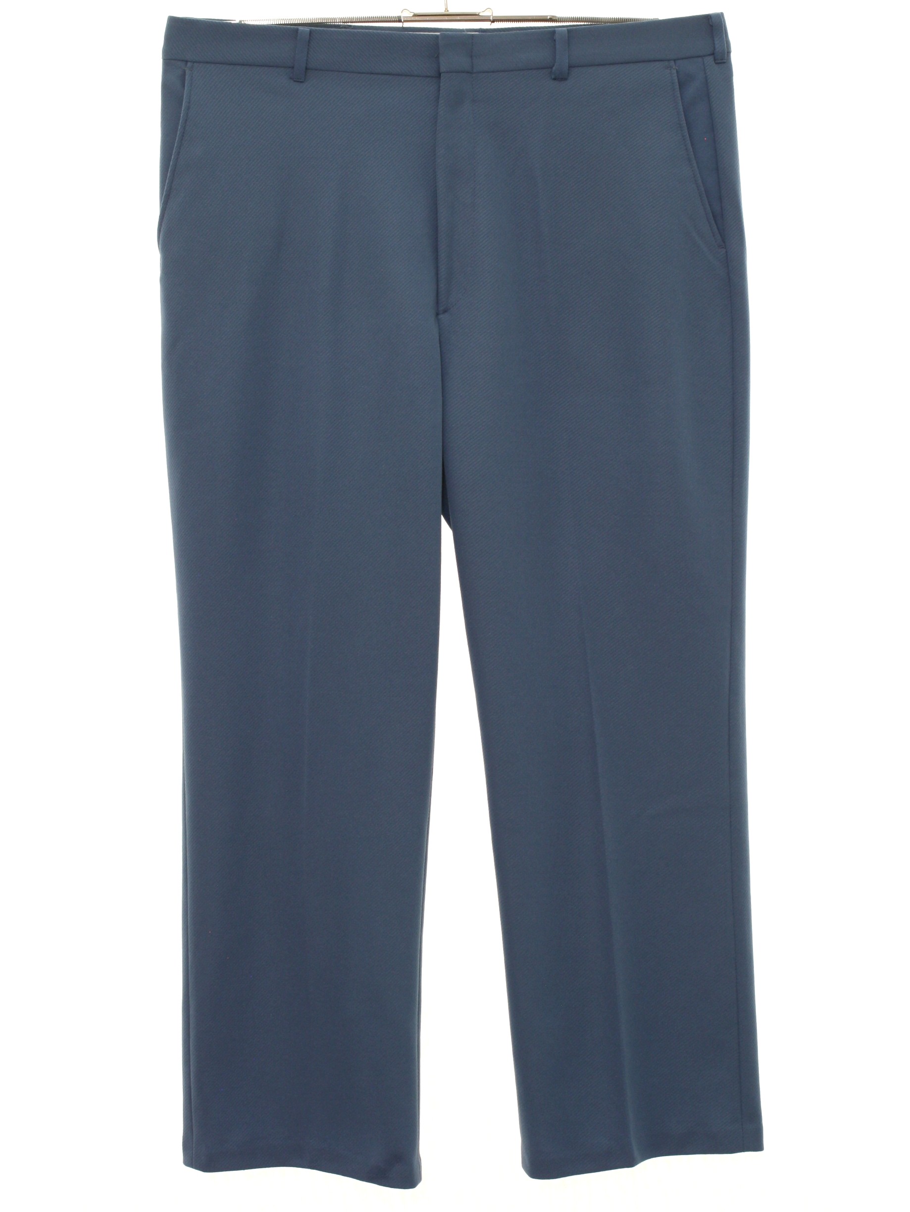 80s Retro Pants: 80s -Haband- Mens powder blue solid colored polyester ...