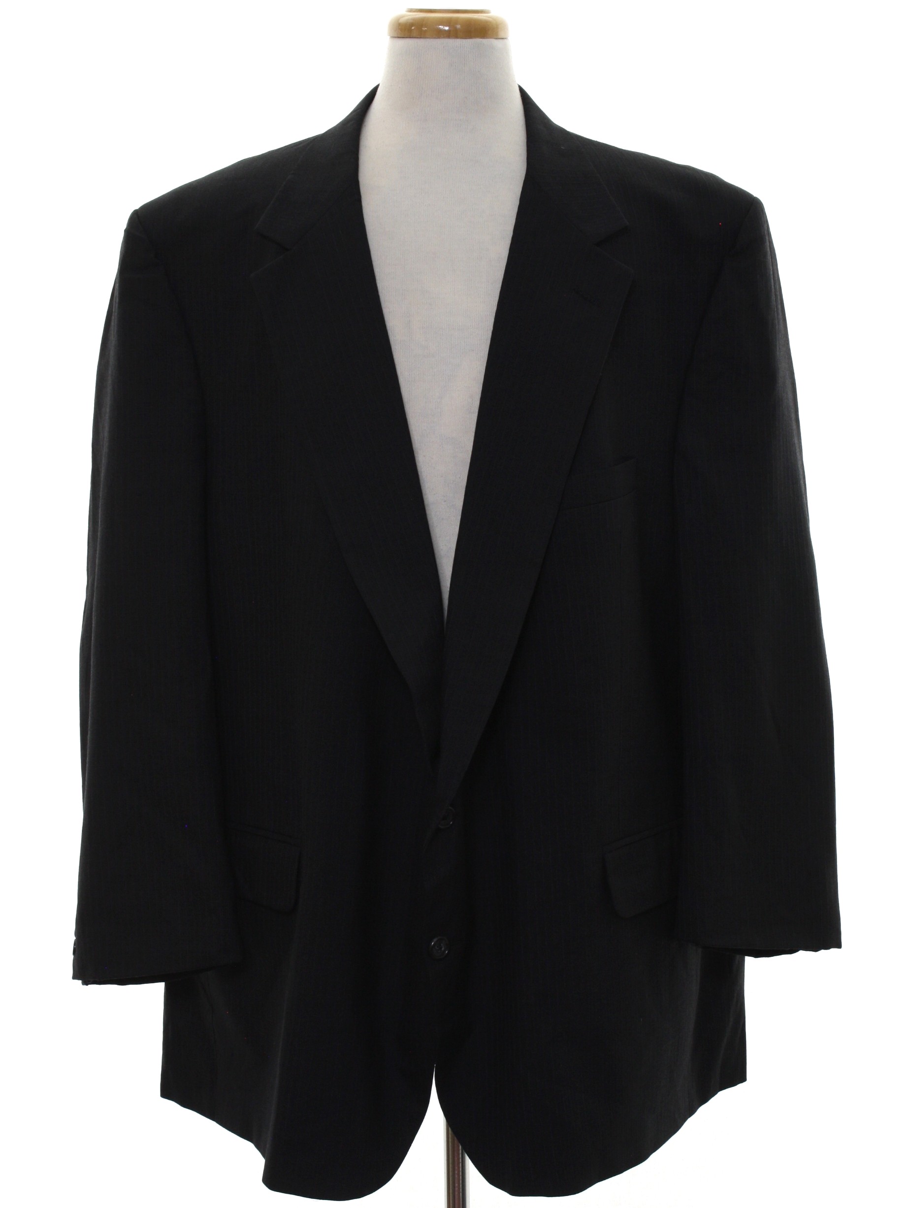 80's Burberrys Jacket: 80s -Burberrys- Mens black with subtle woven