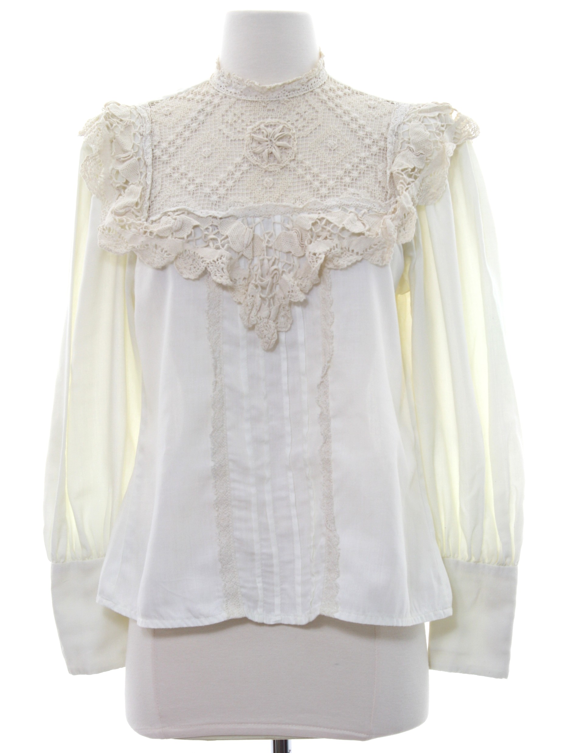 80s Shirt (Prisma): 80s -Prisma- Womens white background polyester ...