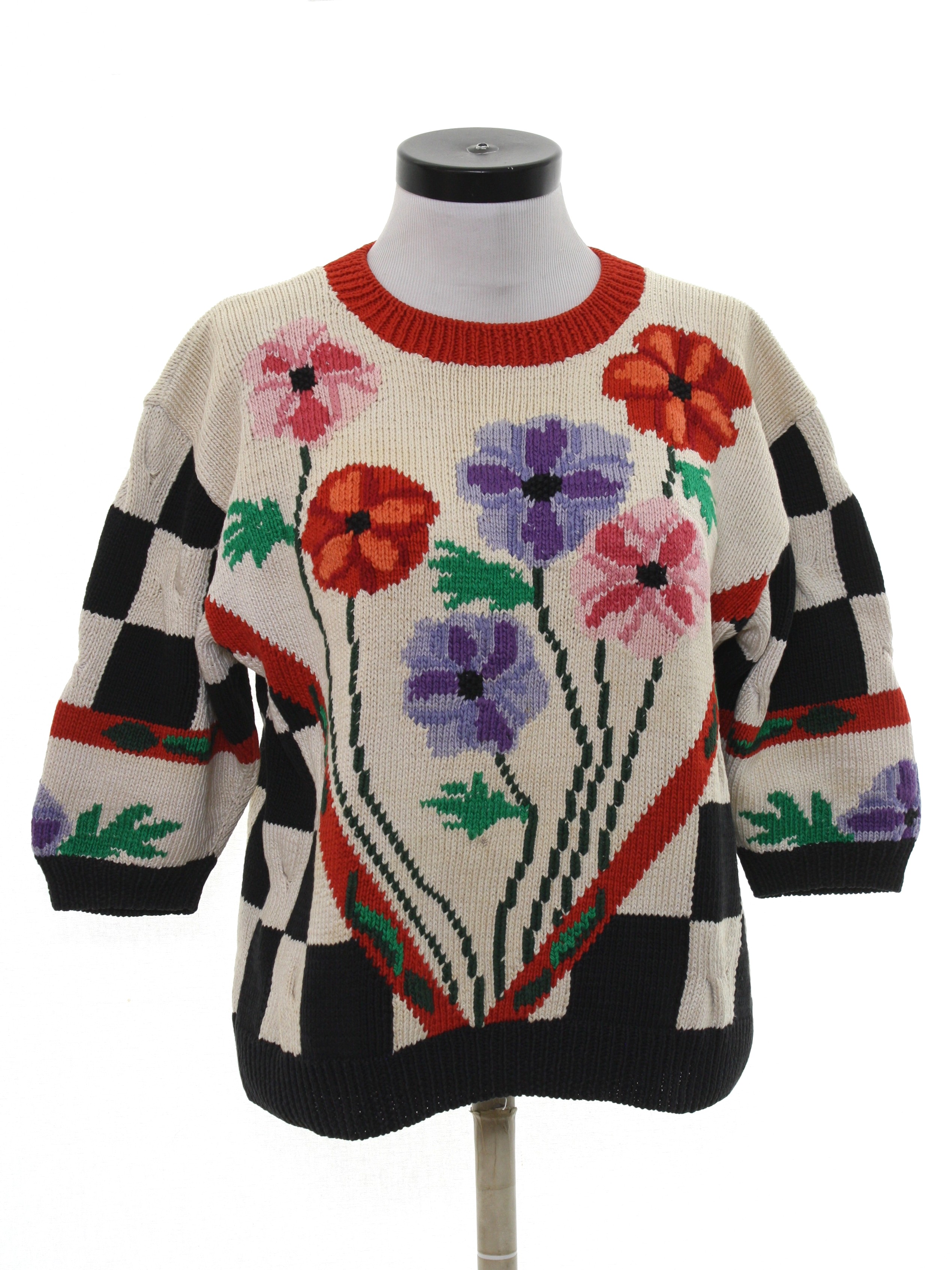 1980's Vintage Berek Sweater: 80s -Berek- Womens winter white ...