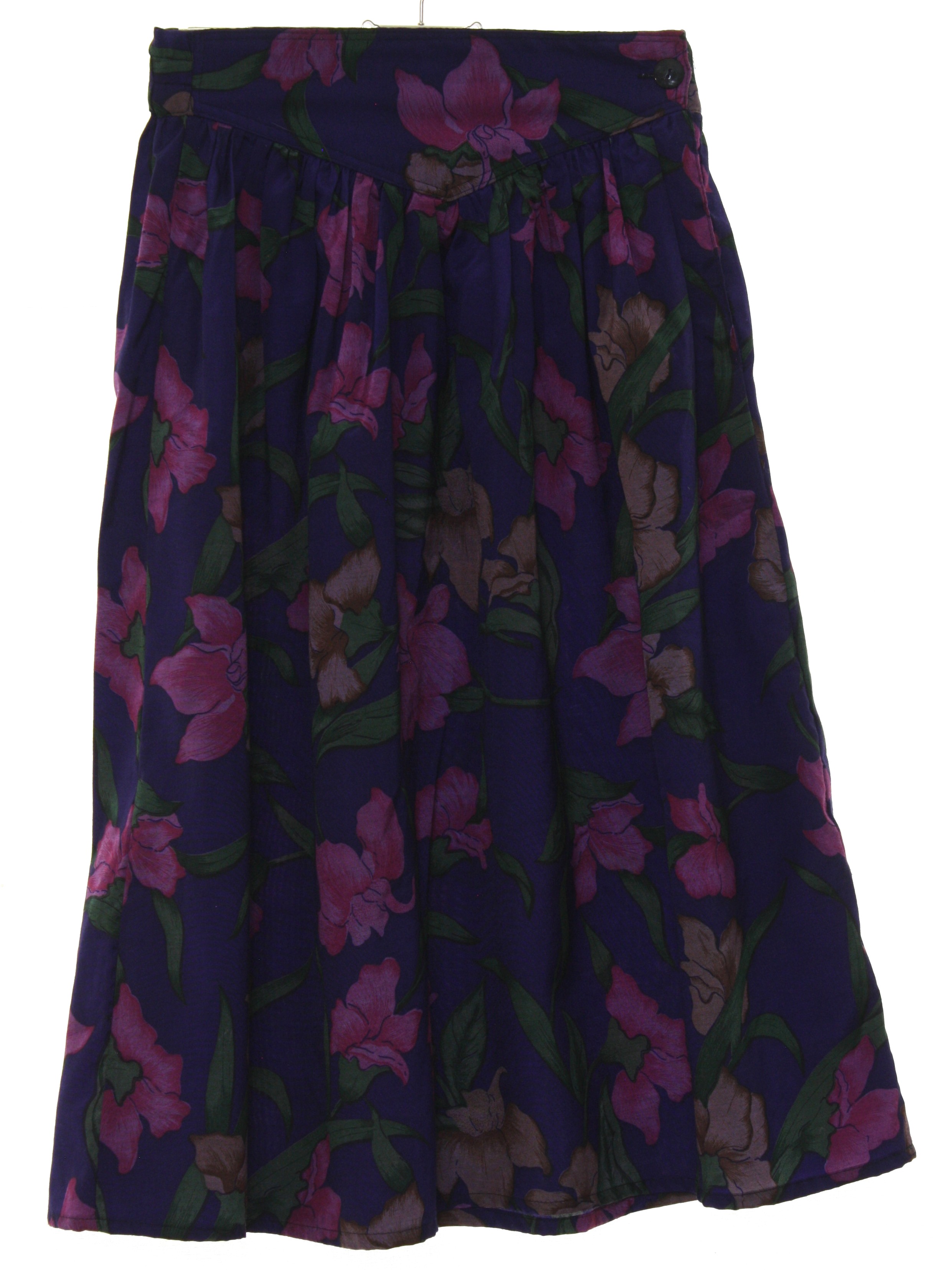 Eighties Vintage Skirt: 80s -Home Sewn- Womens dark purple background ...