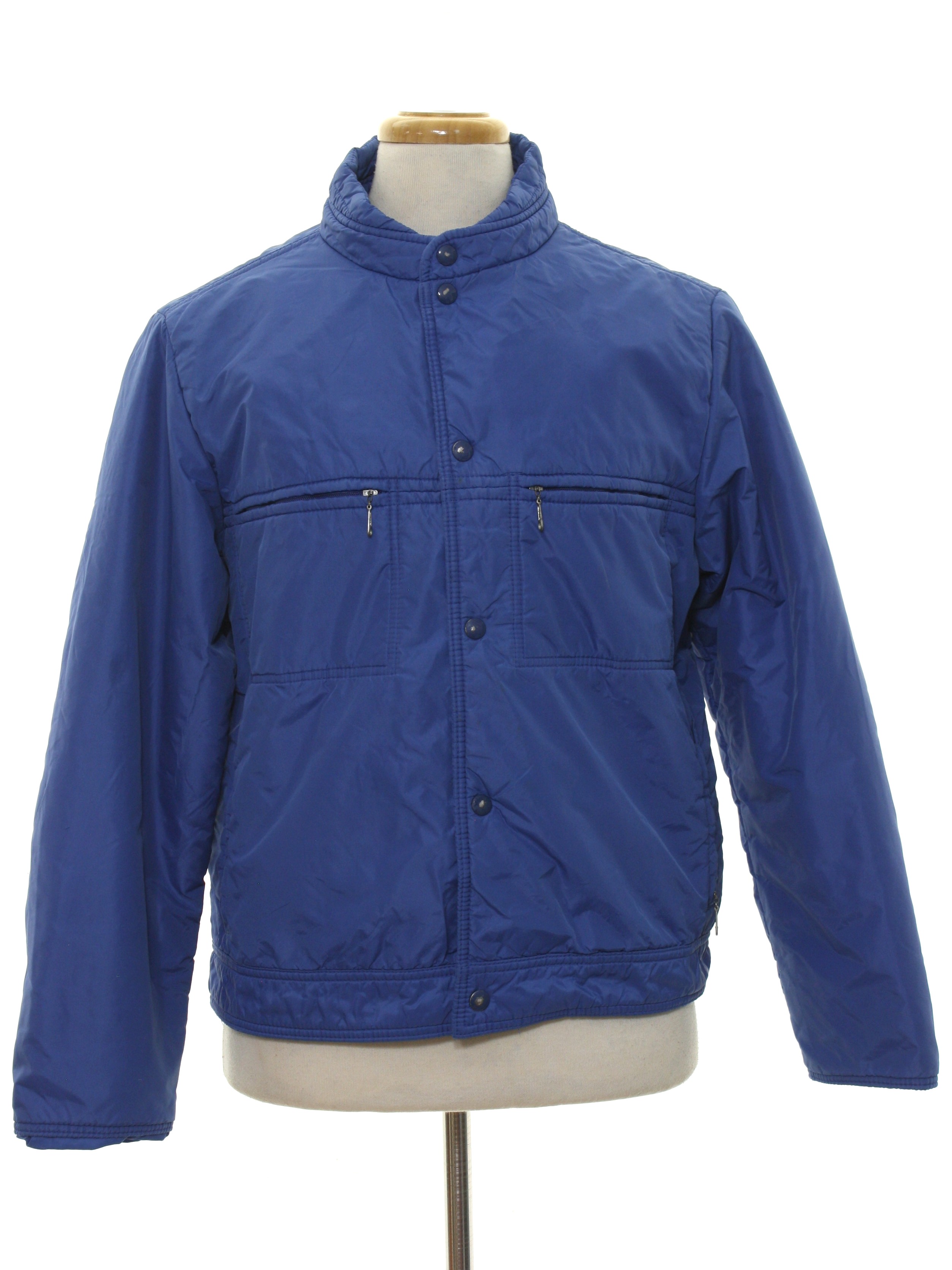 80's Vintage Jacket: 80s -Towncraft- Mens royal blue background nylon ...