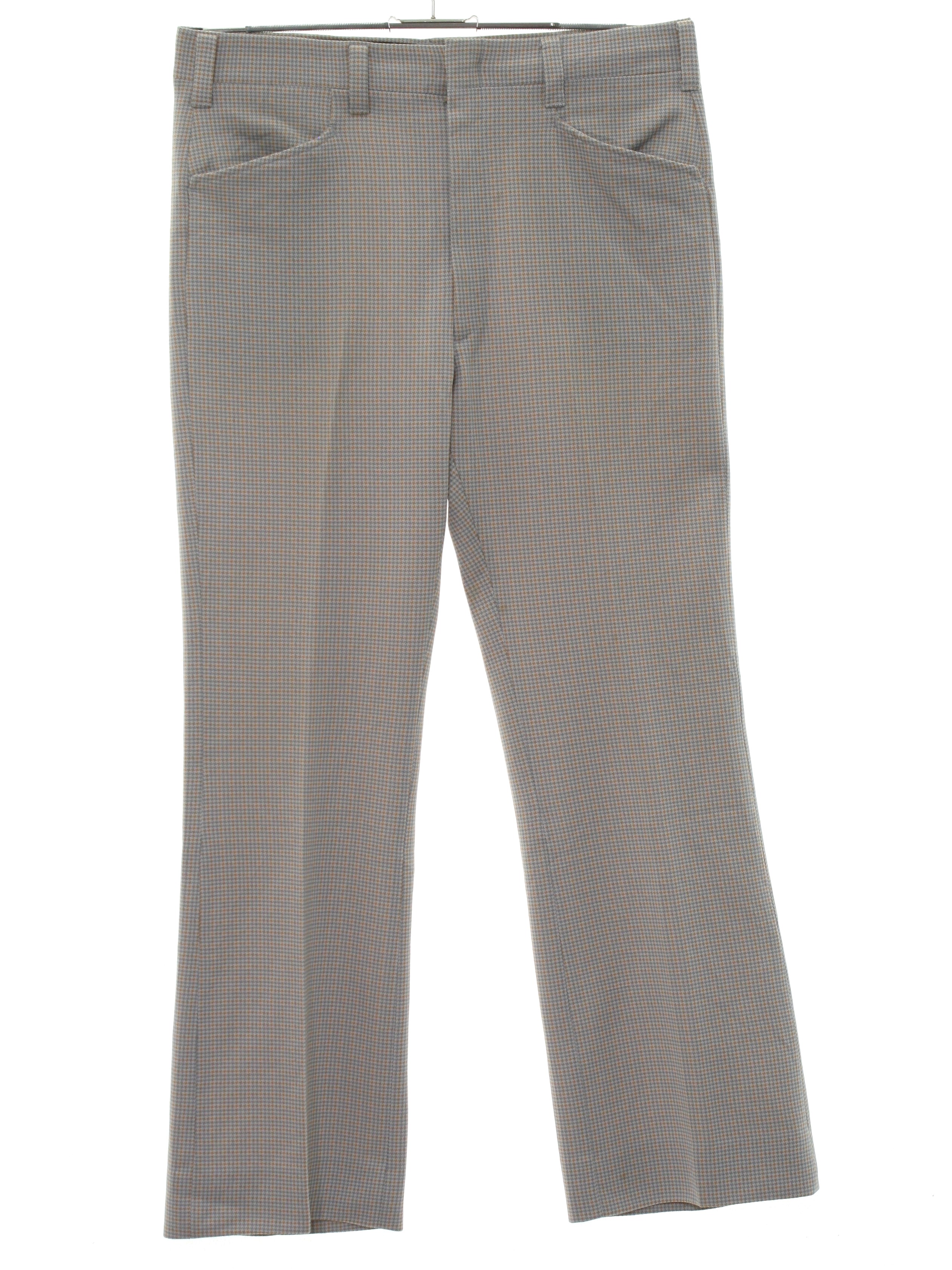 70s Retro Flared Pants / Flares: 70s -Haggar Slacks- Mens white, light ...