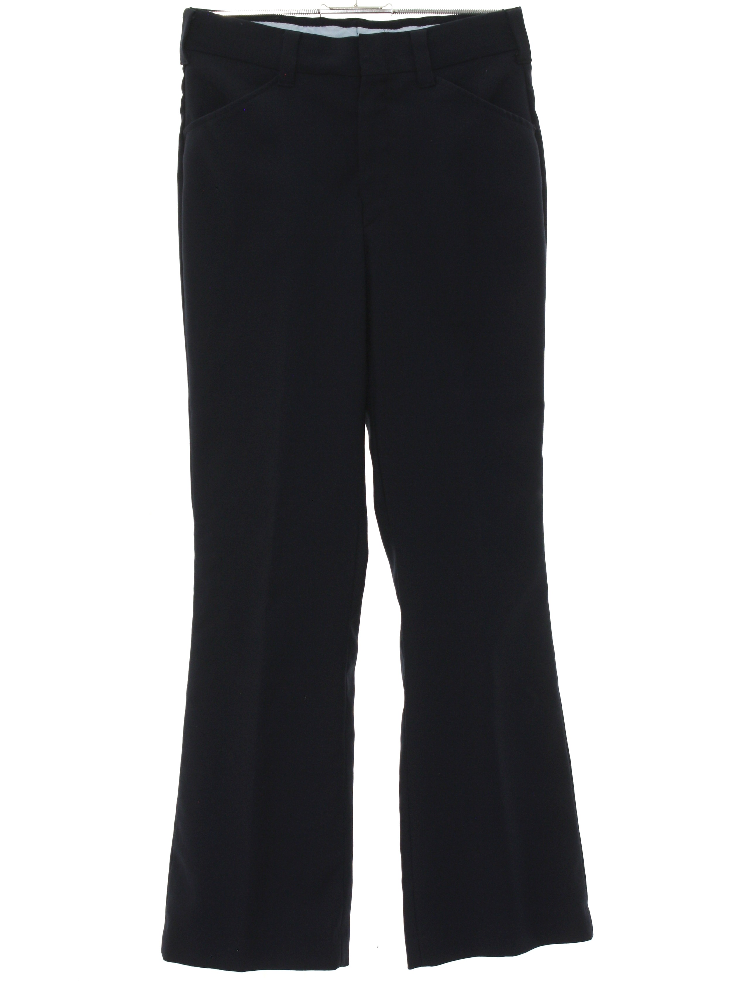 70s Retro Flared Pants / Flares: 70s -J C Penney- Mens navy blue ...