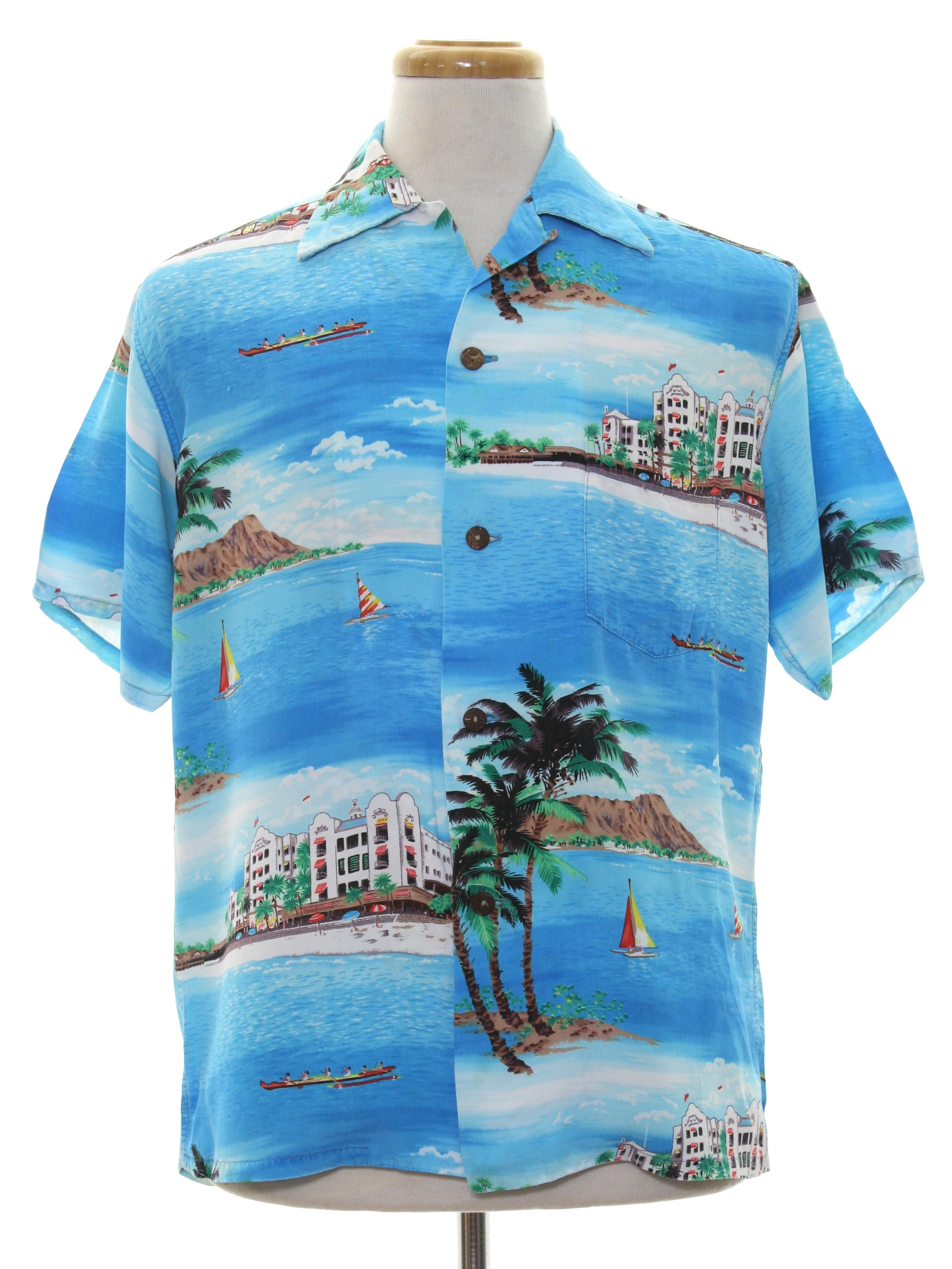 50s Hawaiian Shirt: Early 50s -Wattamulls and Leilani Made in Hawaii ...