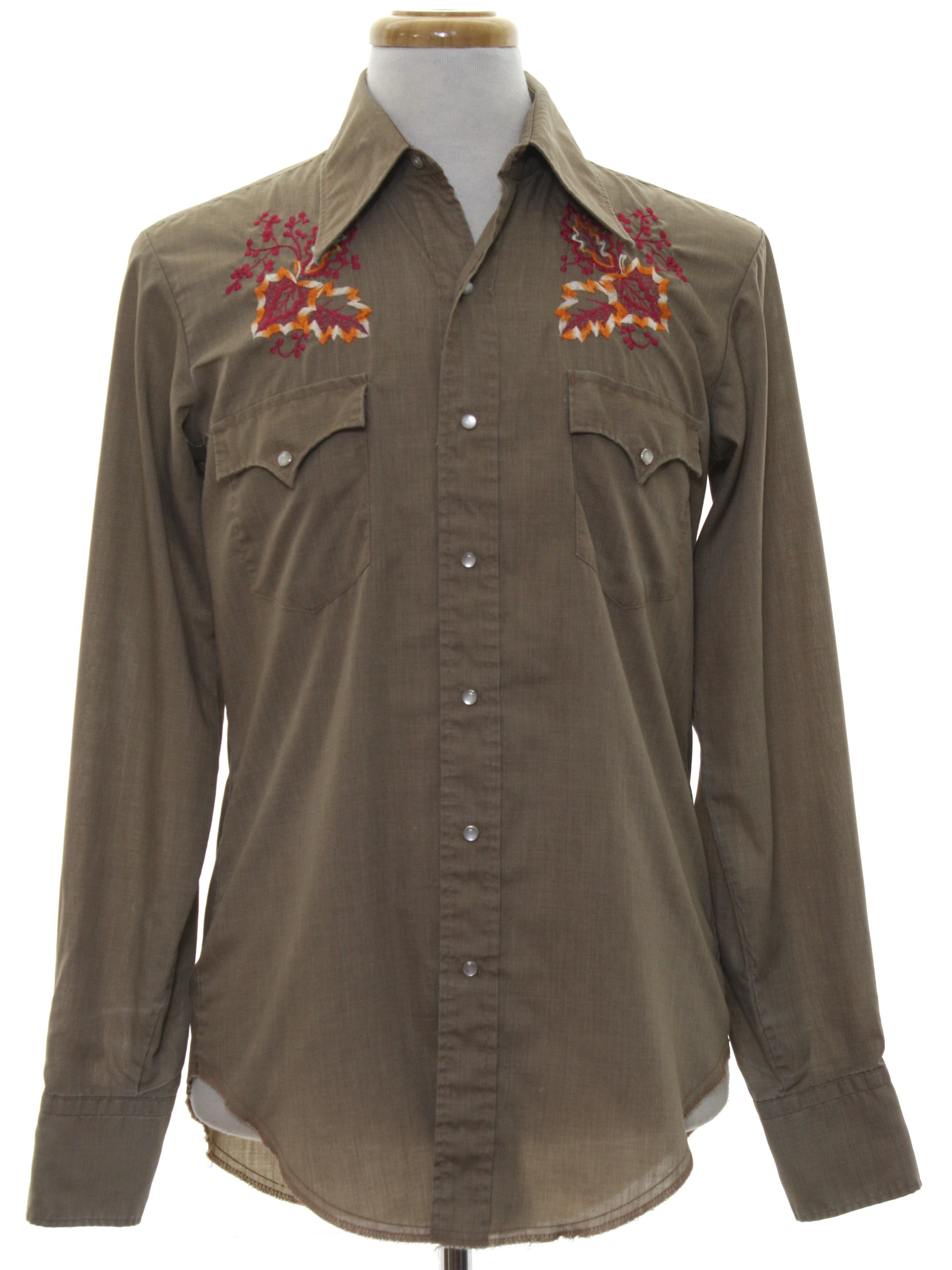 1970's Western Shirt (Permanent Press): 70s -Permanent Press- Mens buff ...