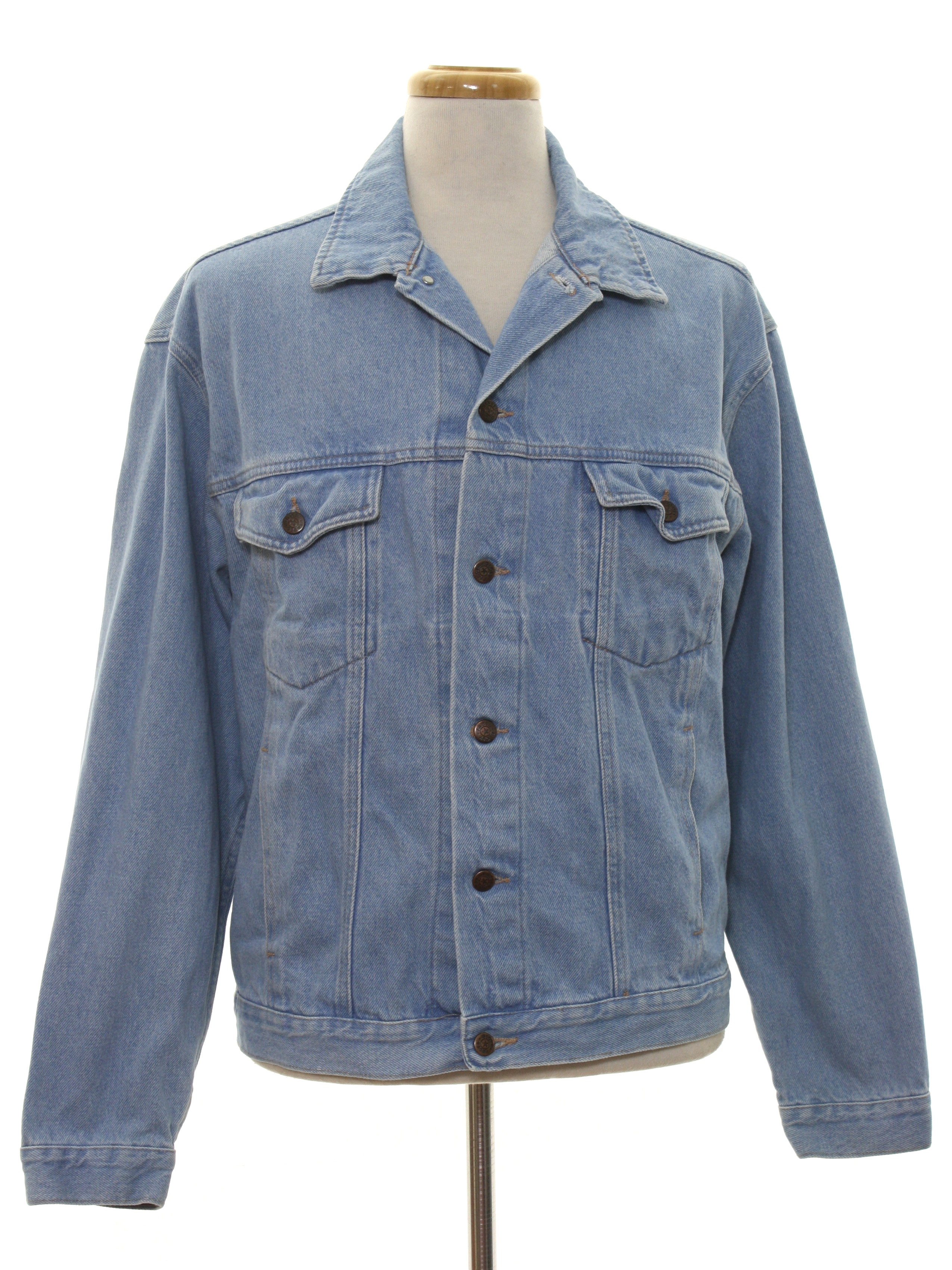 80s Vintage Faded Glory Jacket: 80s -Faded Glory- Mens light blue ...