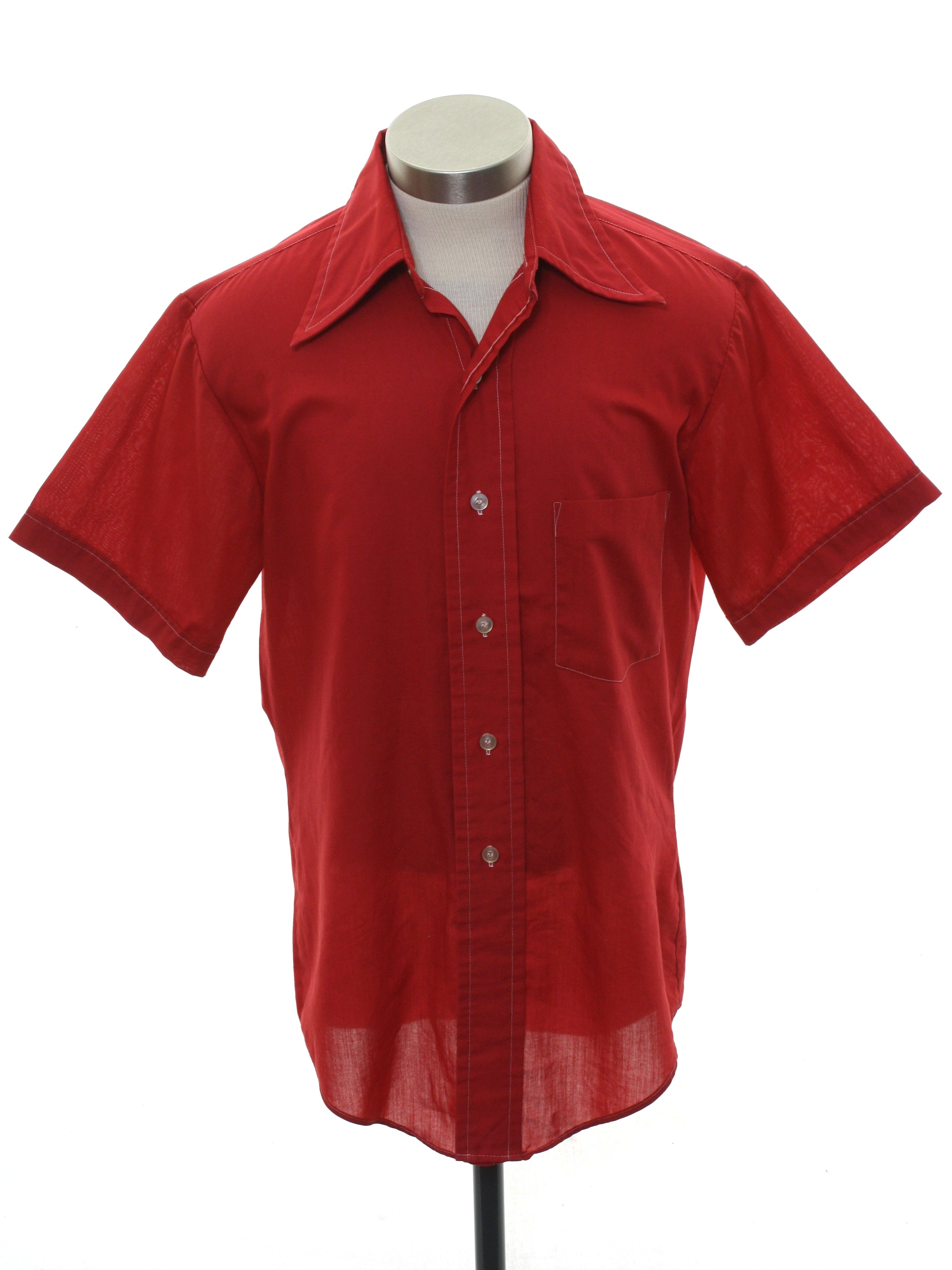 red silk button up shirt mens