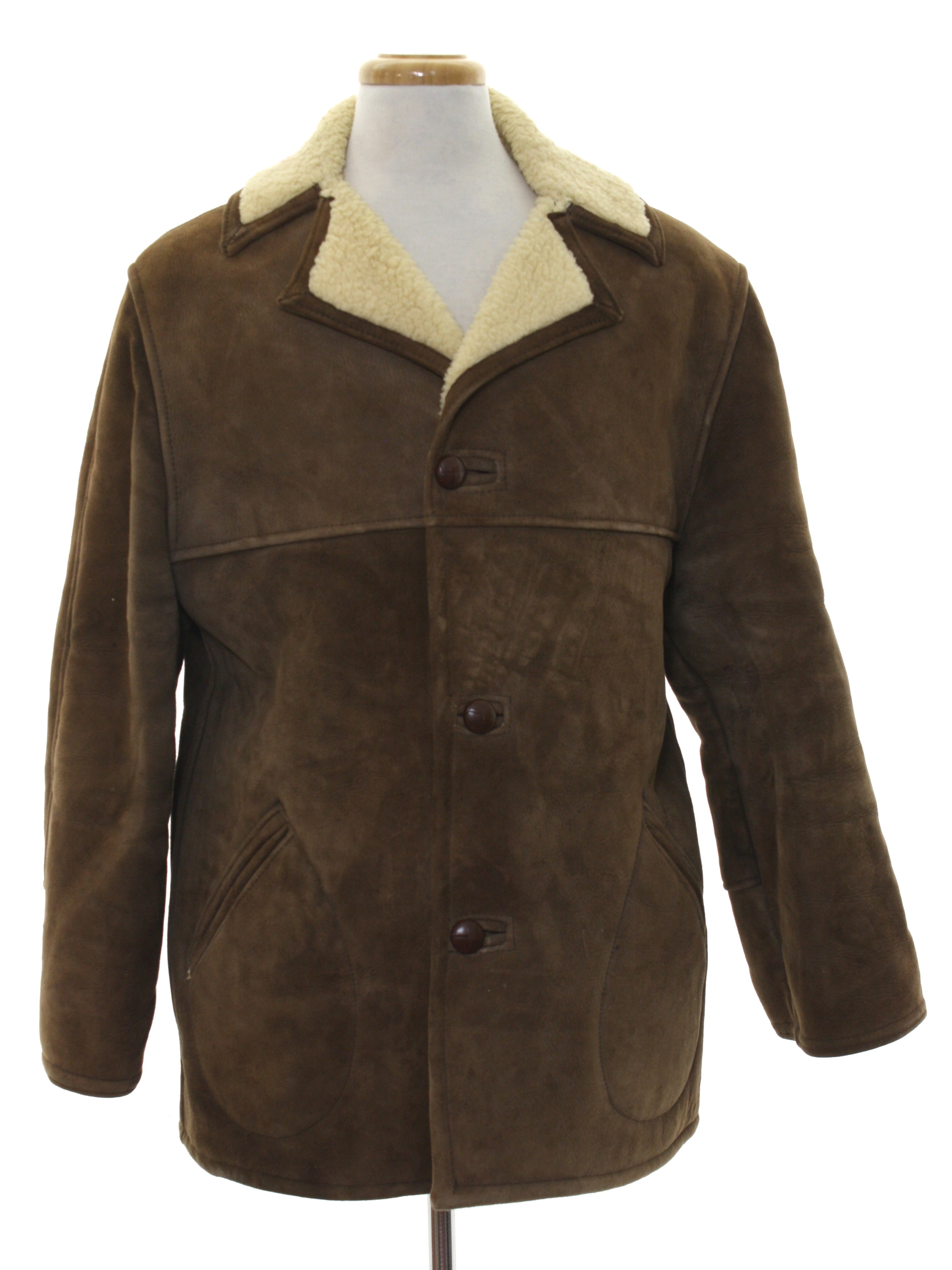 1980s Vintage Leather Jacket: 80s -Genuine Sheepskin- Mens soft coca ...