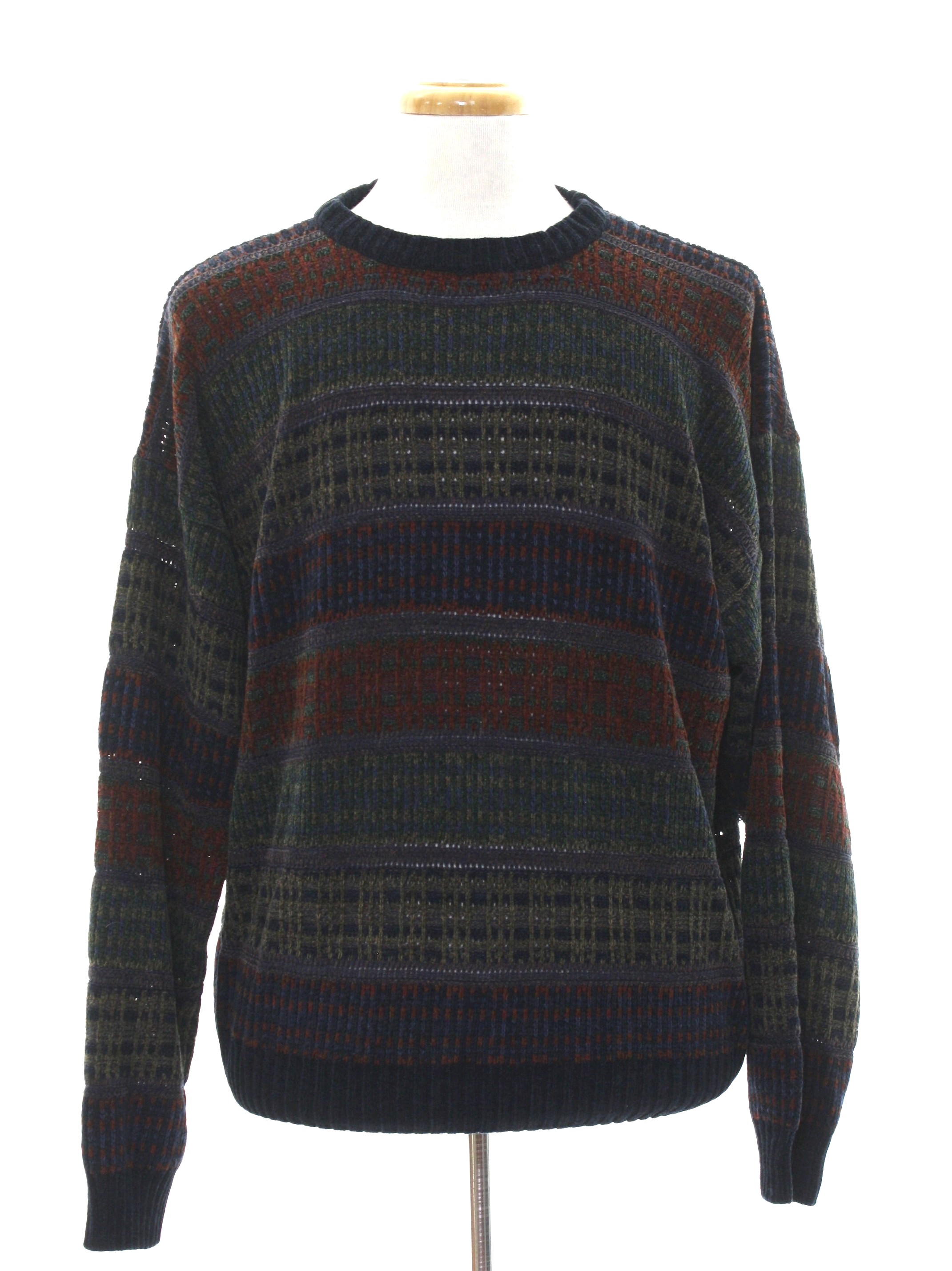 Vintage 80s Sweater: Late 80s or Early 90s -Geoffrey Beene- Mens