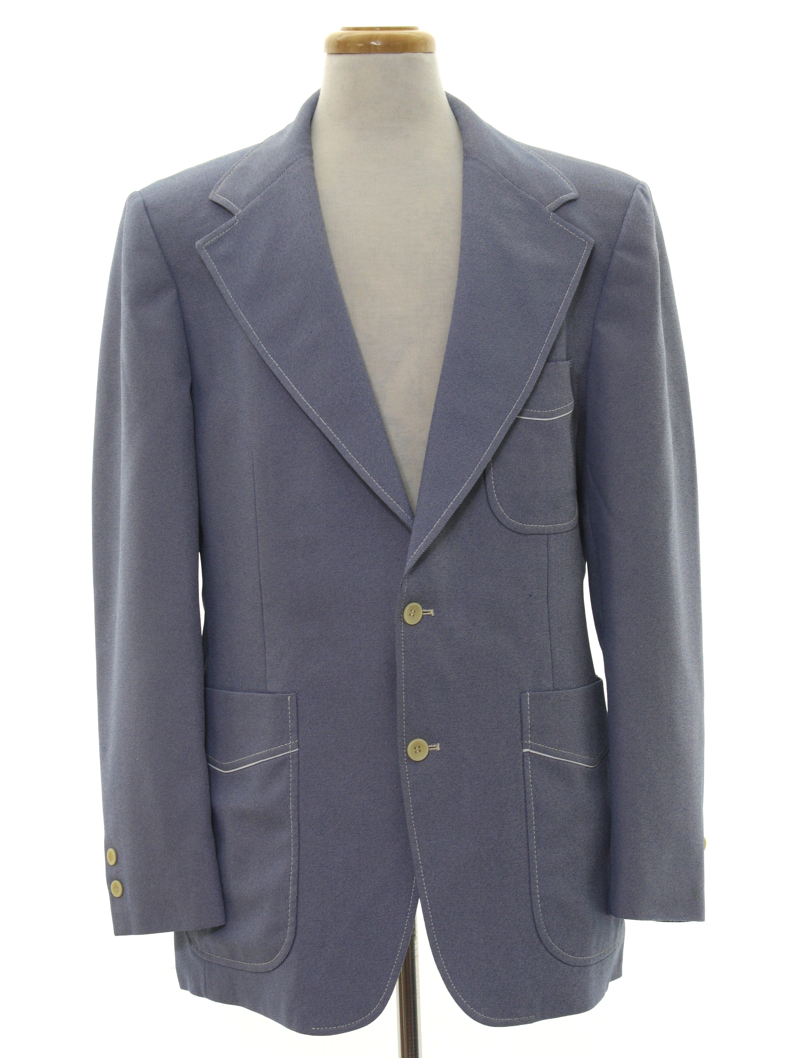 70s Jacket (Johnny Carson): 70s -Johnny Carson- Mens navy blue and ...