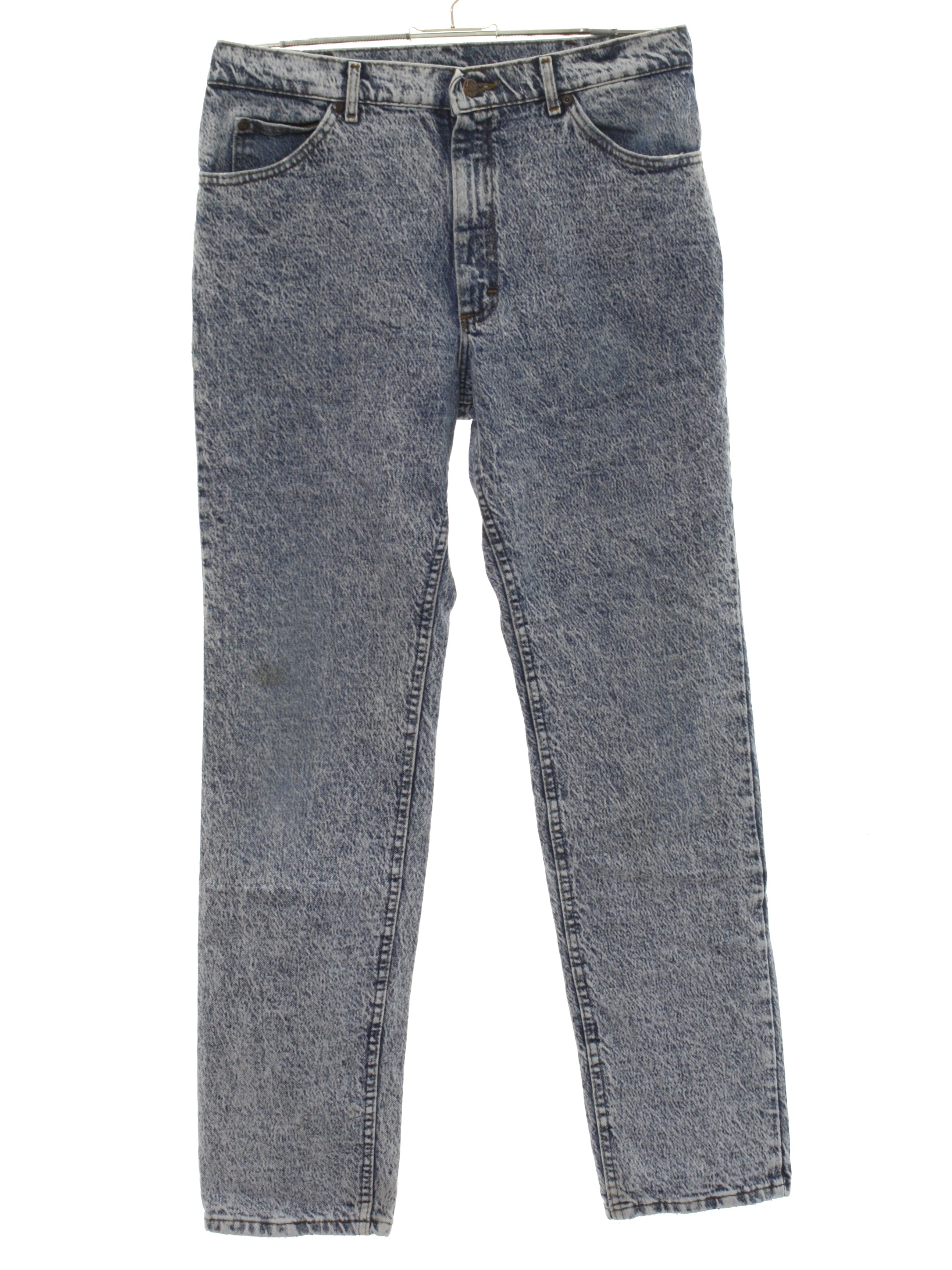 Eighties Lee Pants: 80s -Lee- Mens acid washed dark blue cotton denim ...