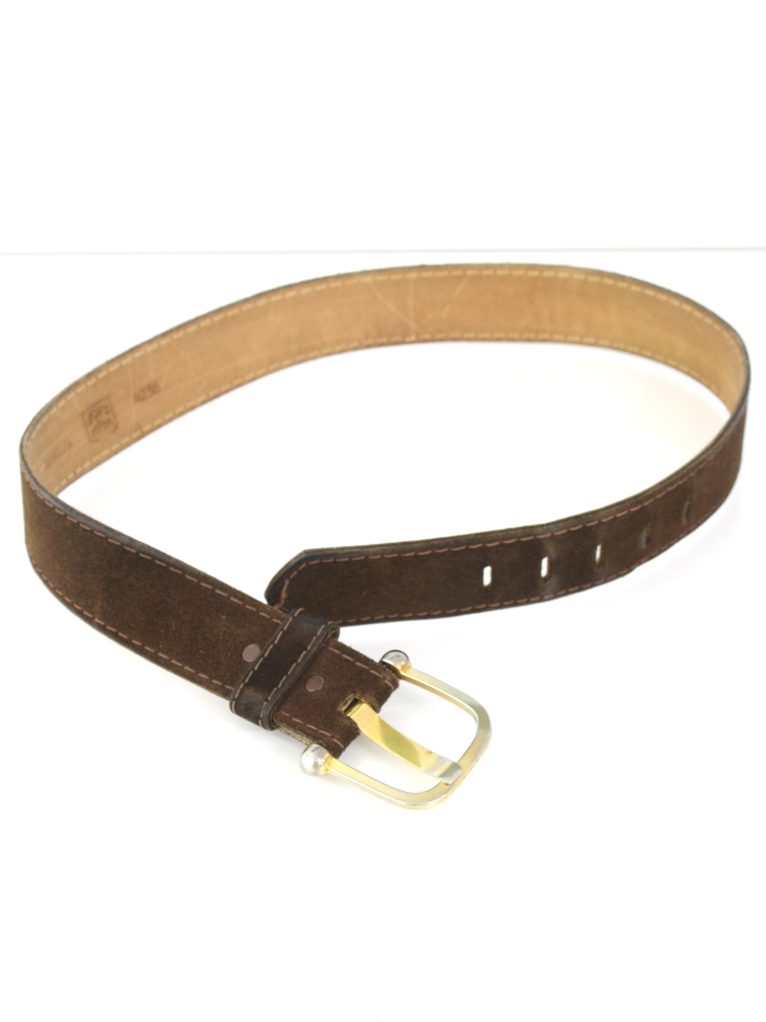 Seventies Missing Label Belt: 70s -Missing Label- Mens dark brown ...