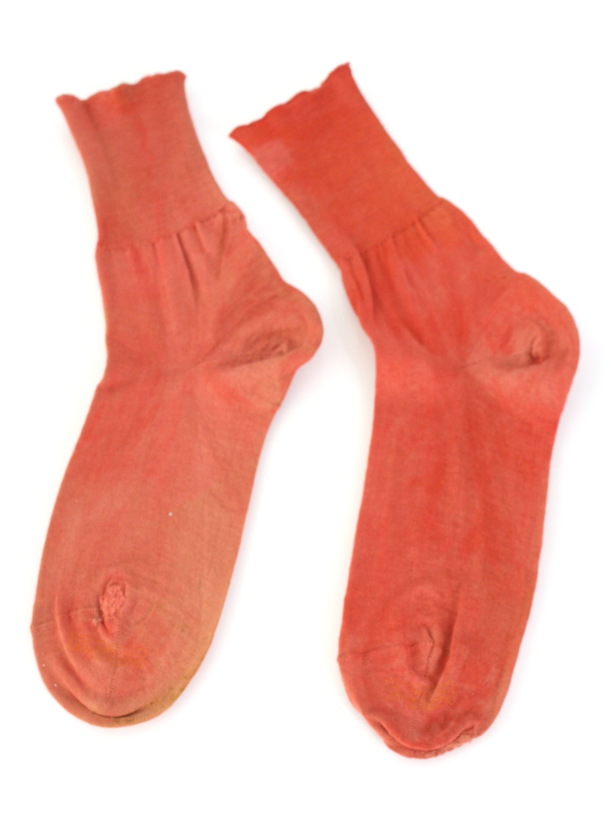 Vintage 1940's Socks: 40s -Thirds Mercerized Cotton- Mens dusty coral ...