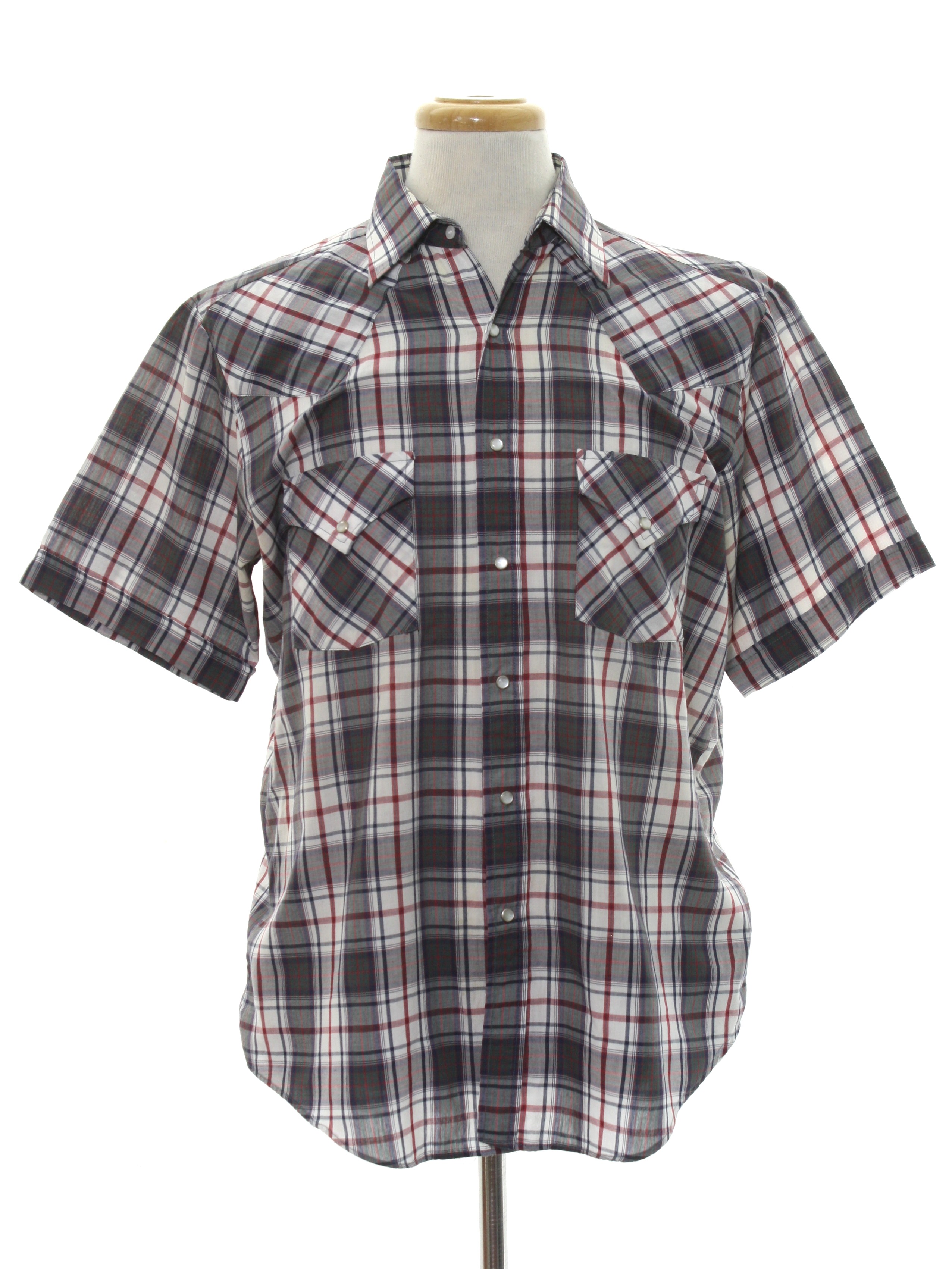 Vintage 80s Western Shirt: 80s -Ely Plains- Mens plaid pattern in ...