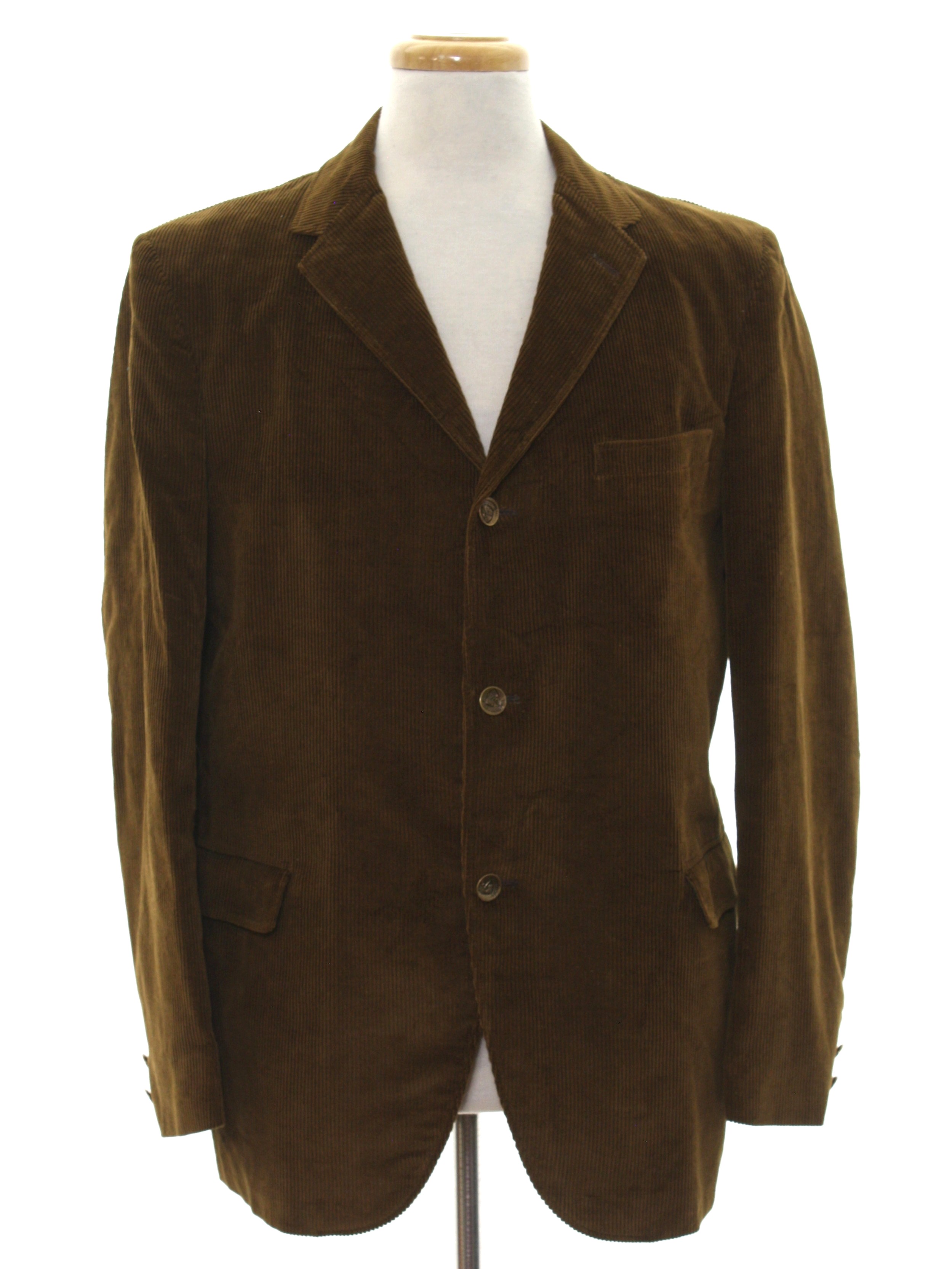 1960's Retro Jacket: 60s -McGregor- Mens dark brown background cotton ...