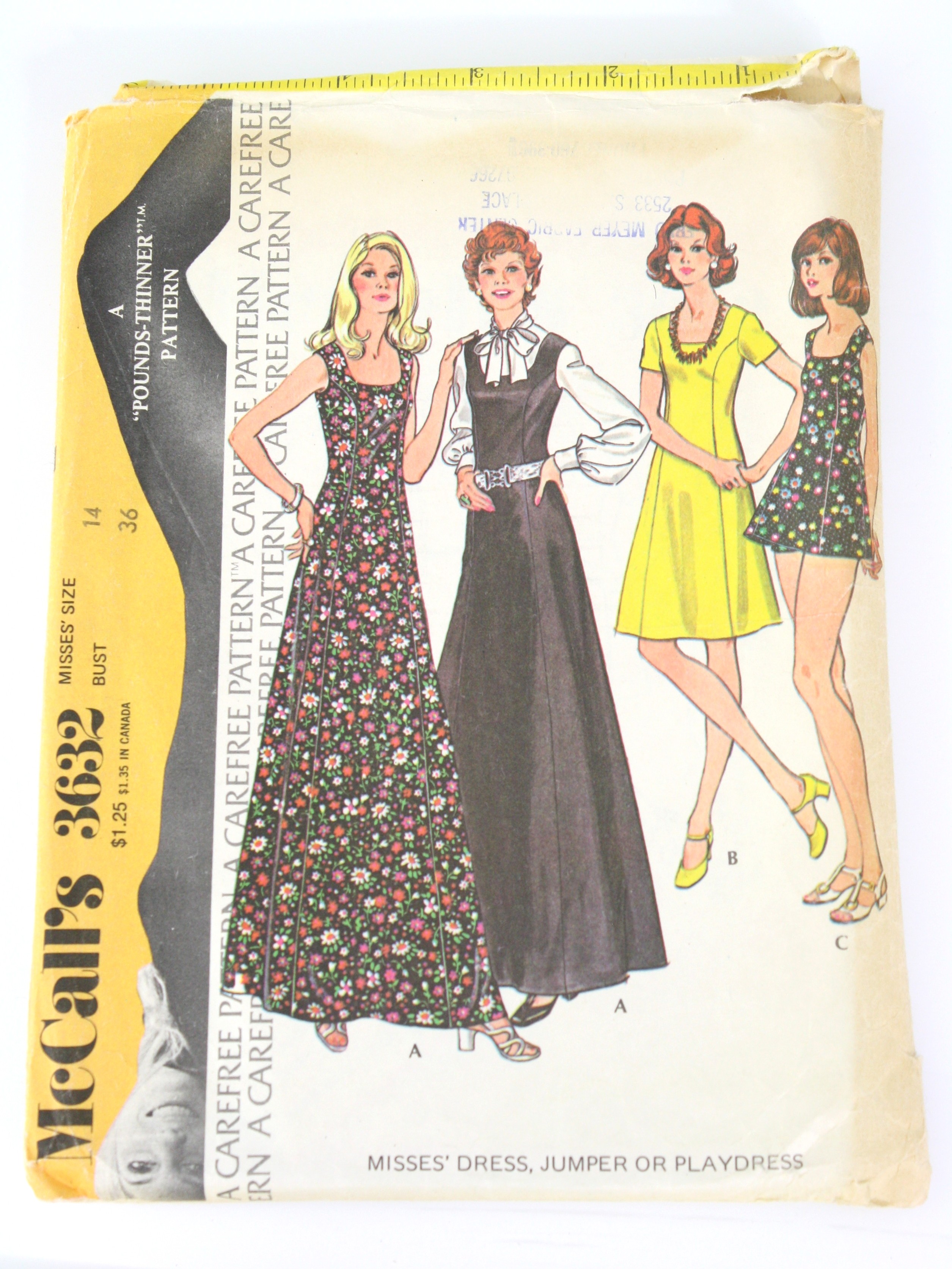 1970s McCalls Pattern No. 3632 Sewing Pattern: 70s -McCalls Pattern No ...