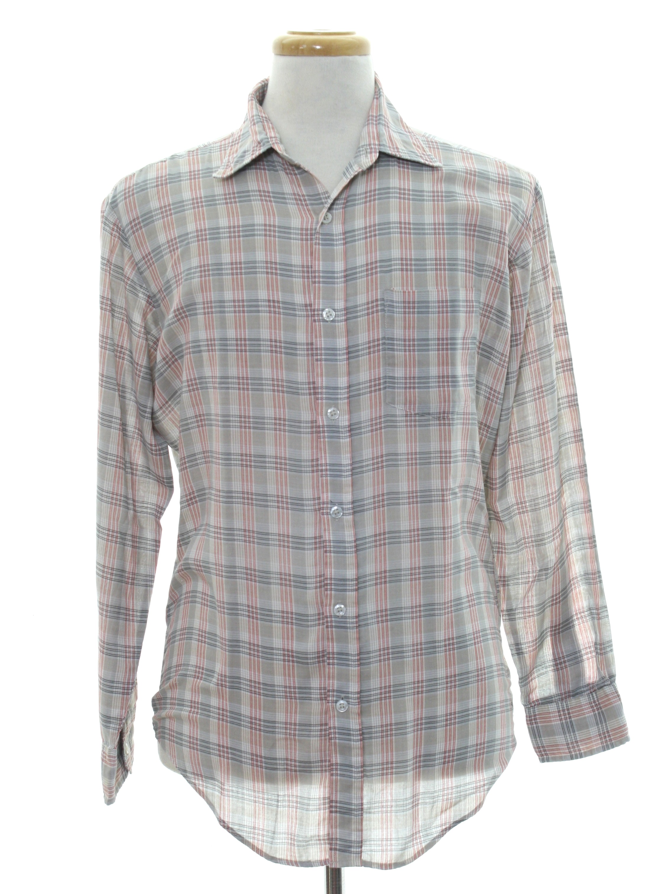 Wedgefield Eighties Vintage Shirt: 80s -Wedgefield- Mens light grey ...