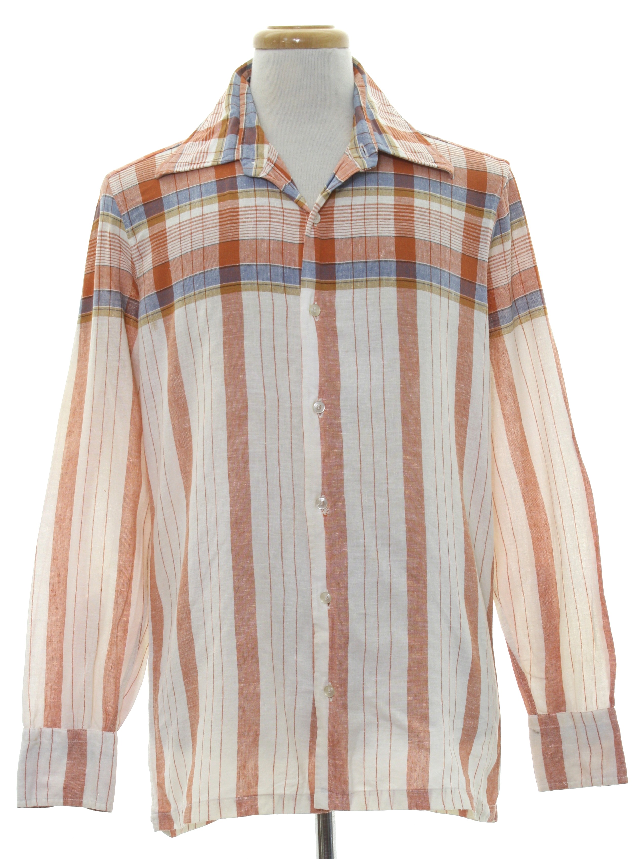 Seventies Vintage Shirt: 70s -Neiman Marcus- Mens natural white ...