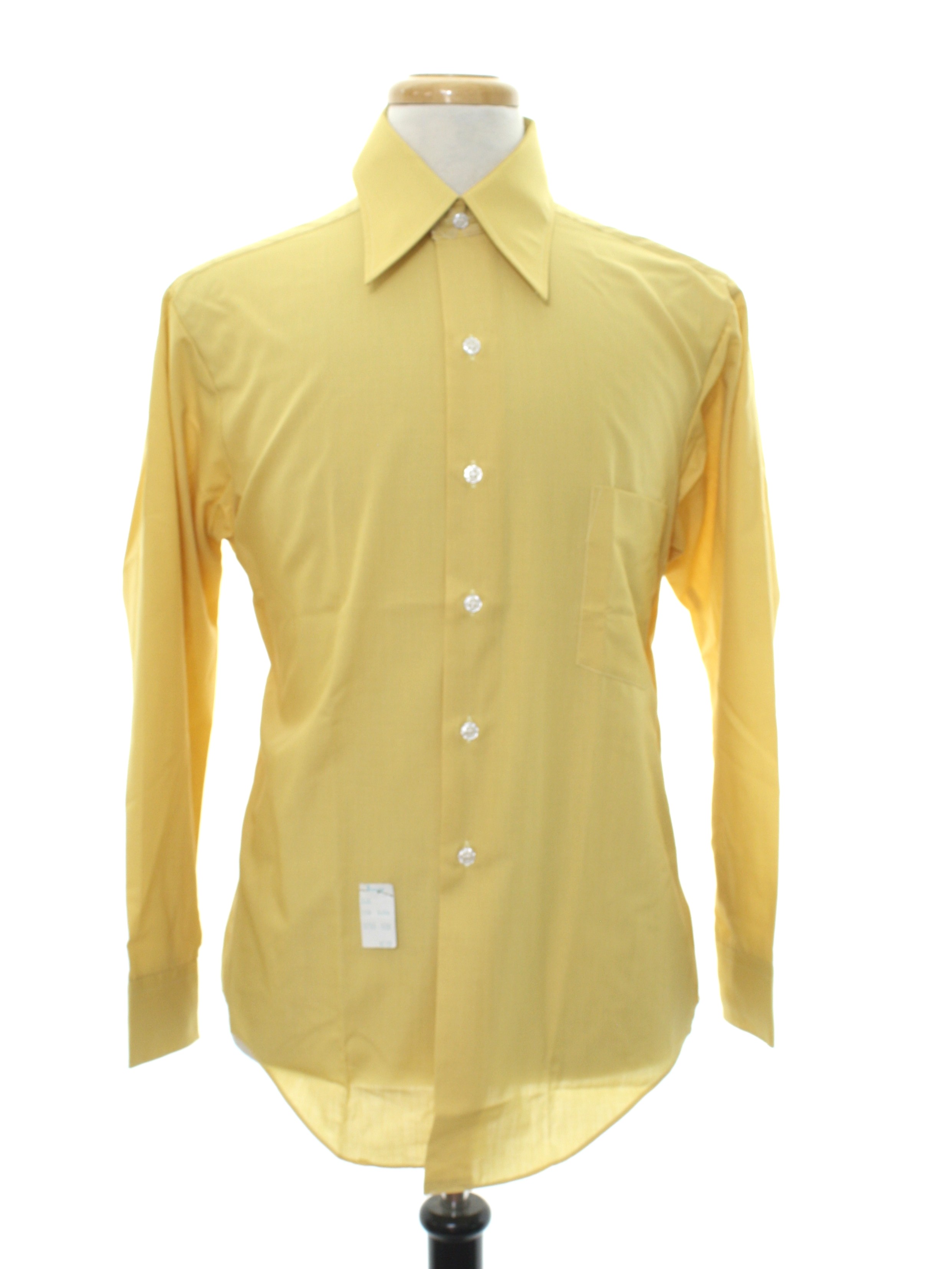 60s Retro Shirt: Late 60s -Penn-Prest, Penneys- Mens gold background ...