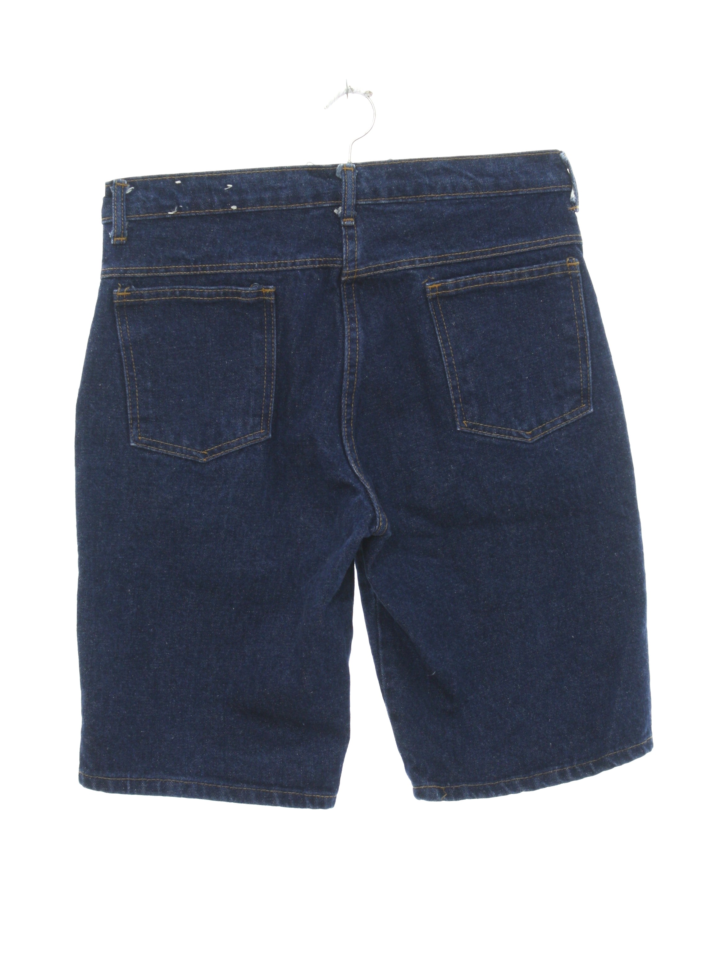 Vintage Home Sewn Eighties Shorts: 80s -Home Sewn- Mens dark blue wash ...