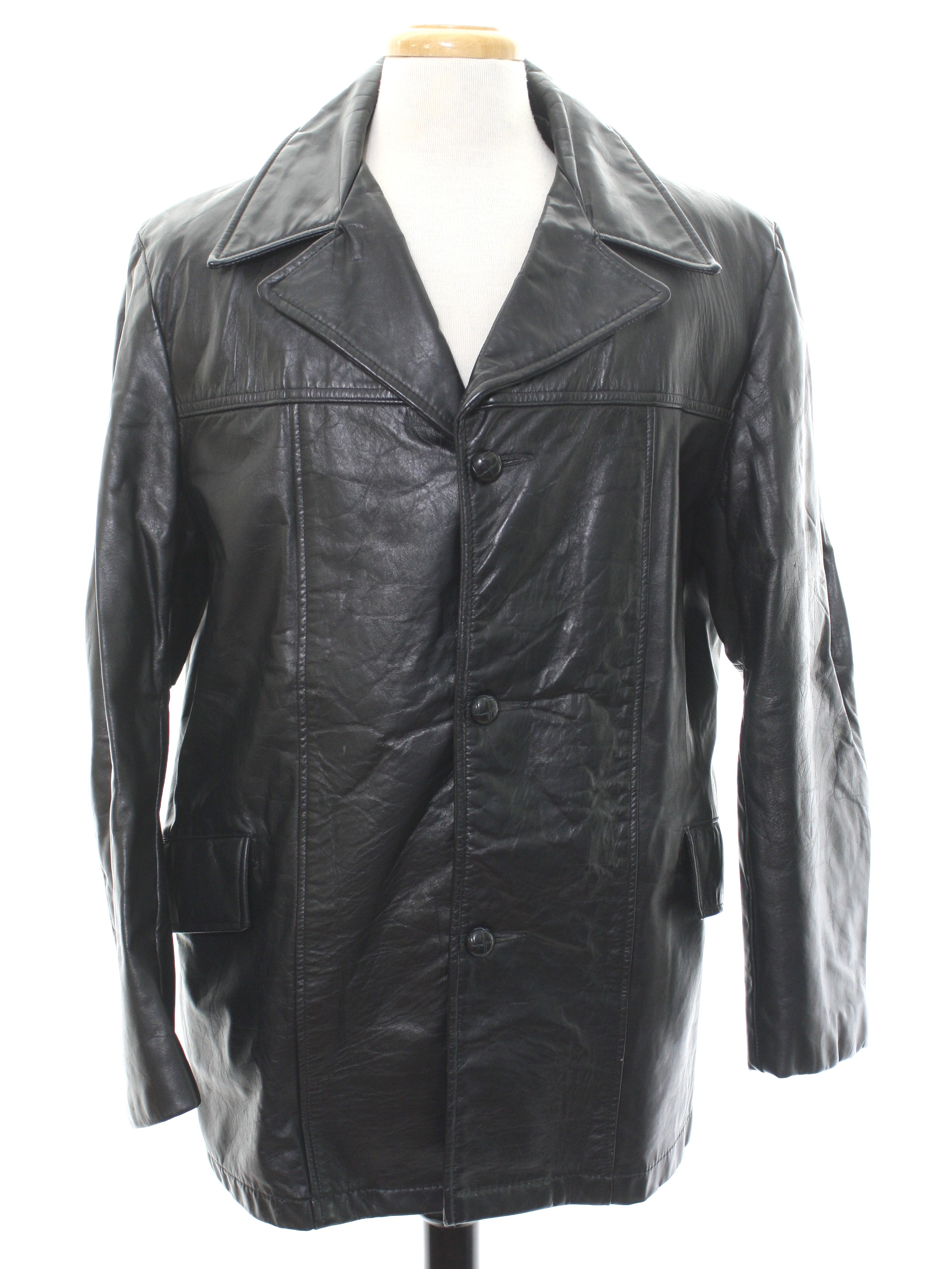 Genuine Leather 70's Vintage Leather Jacket: 70s -Genuine Leather- Mens ...
