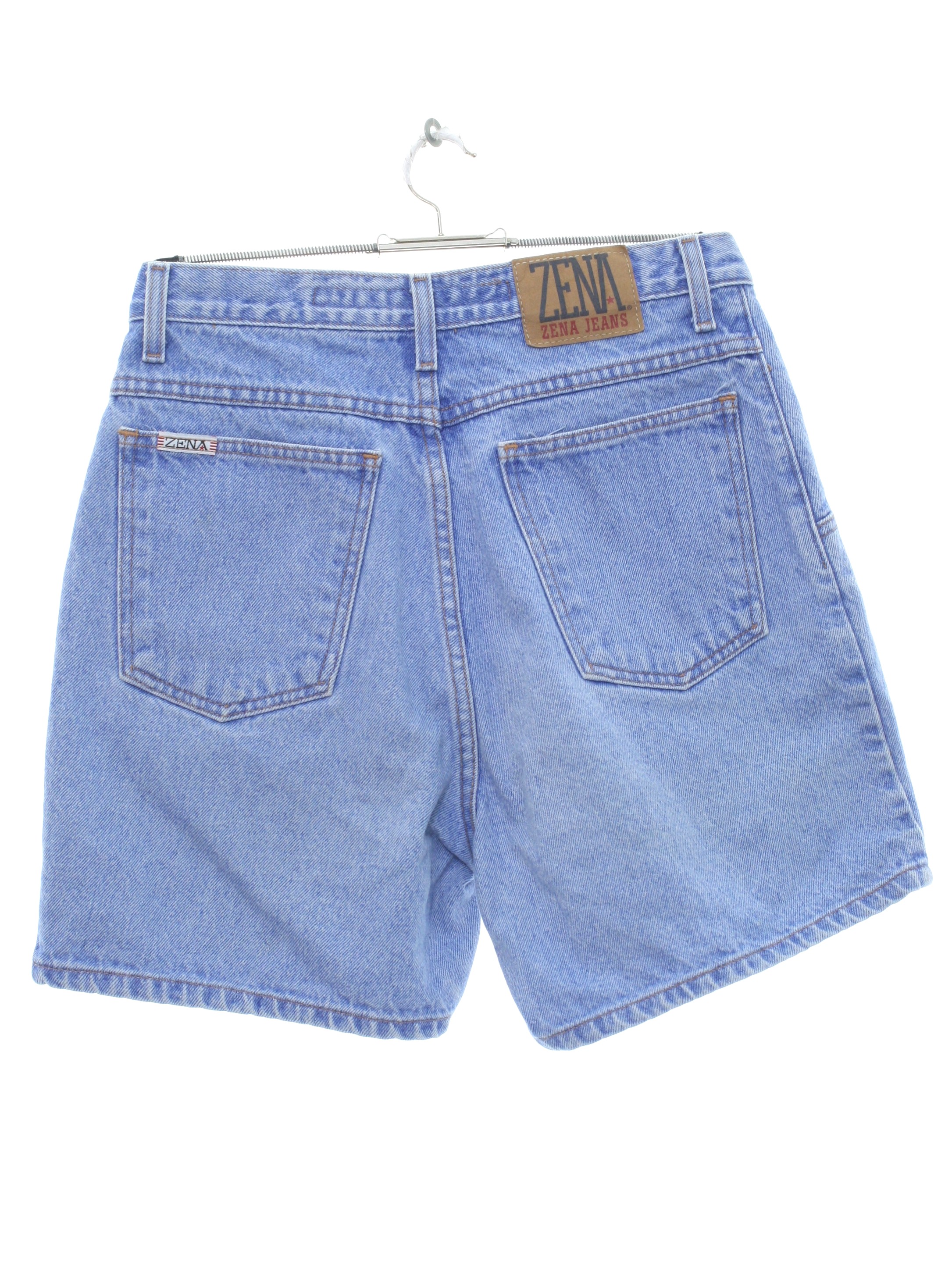 Vintage 90s Shorts: Early 90s -Zena Jeans- Womens blue solid colored ...