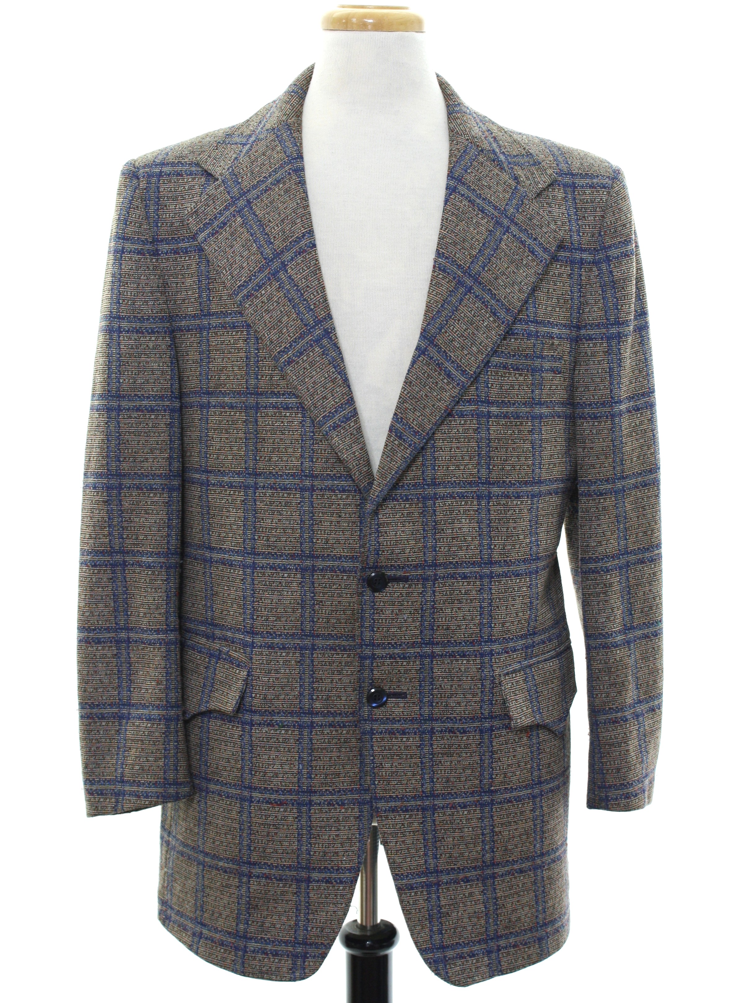 Retro 1970's Jacket (HBarC) : 70s -HBarC- Mens mottled tan and blue ...