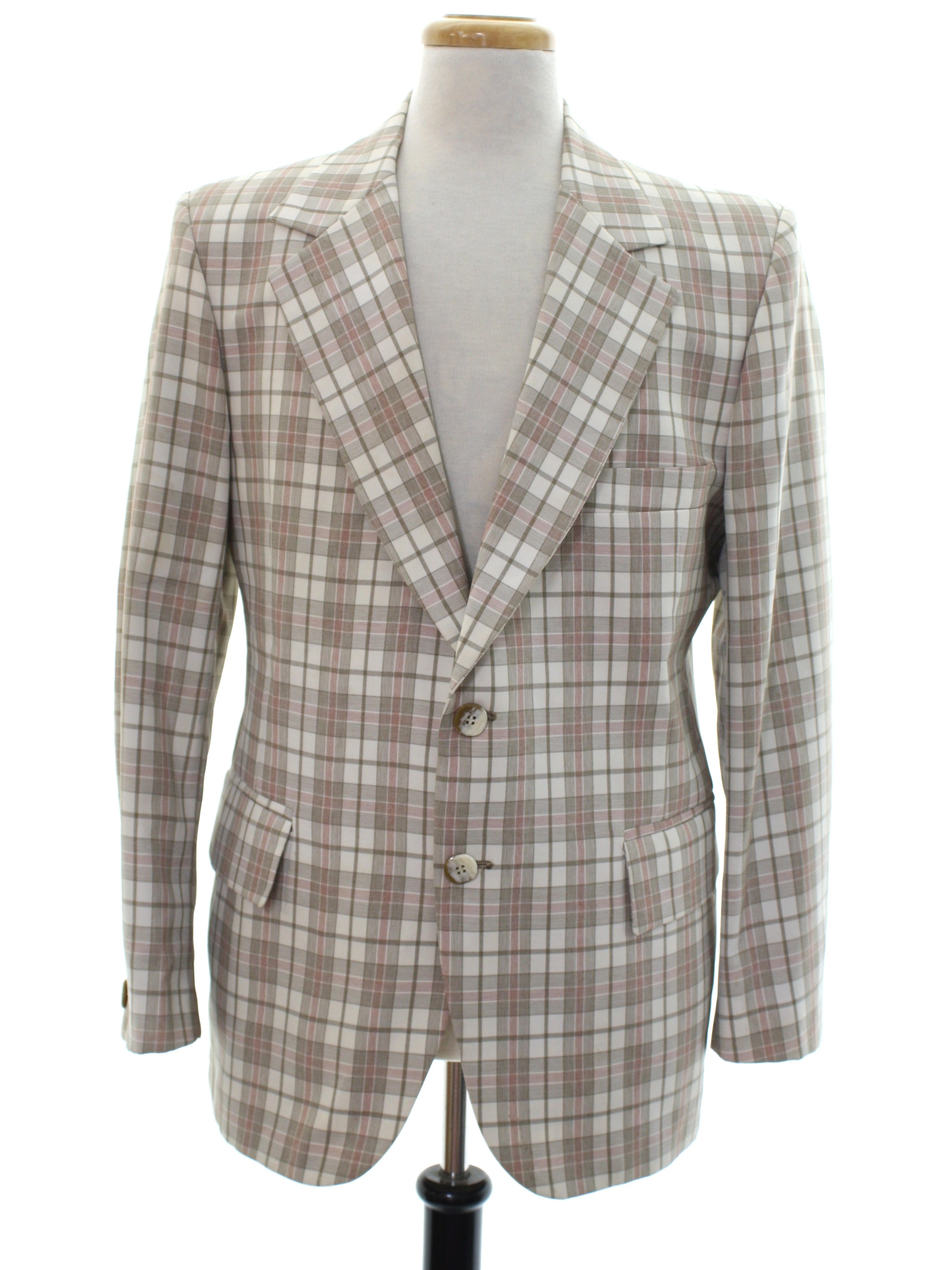 Retro 70's Jacket: 70s -Danzero Florida- Mens creamy white and ecru ...