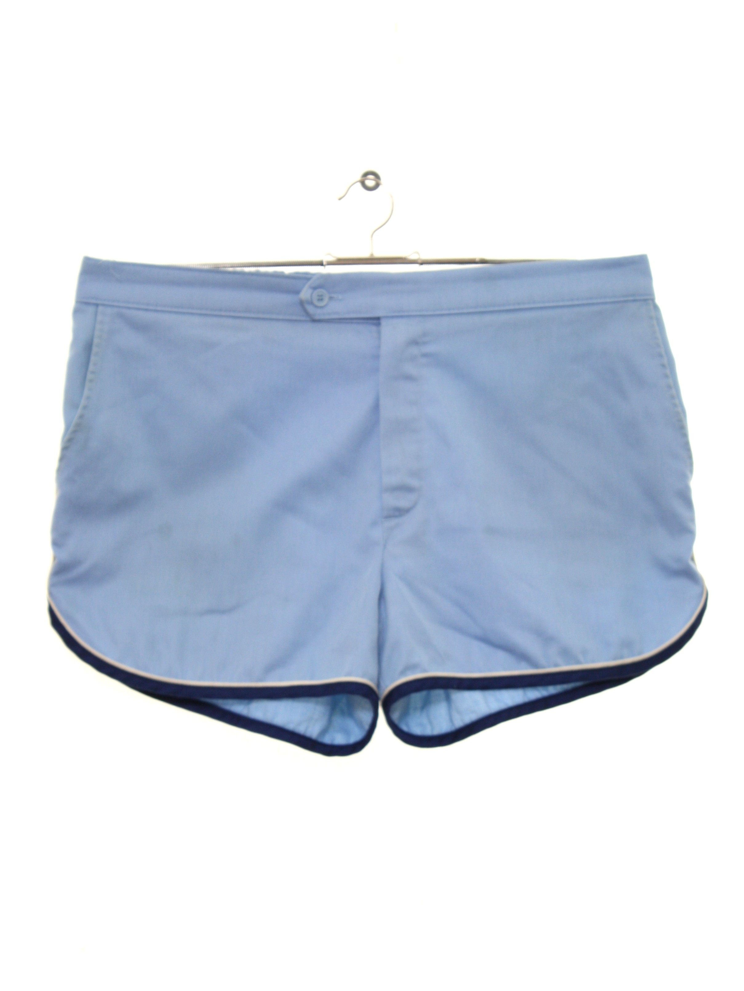 1980's Vintage no Shorts: 80s -no- Mens light sky blue polyester cotton ...