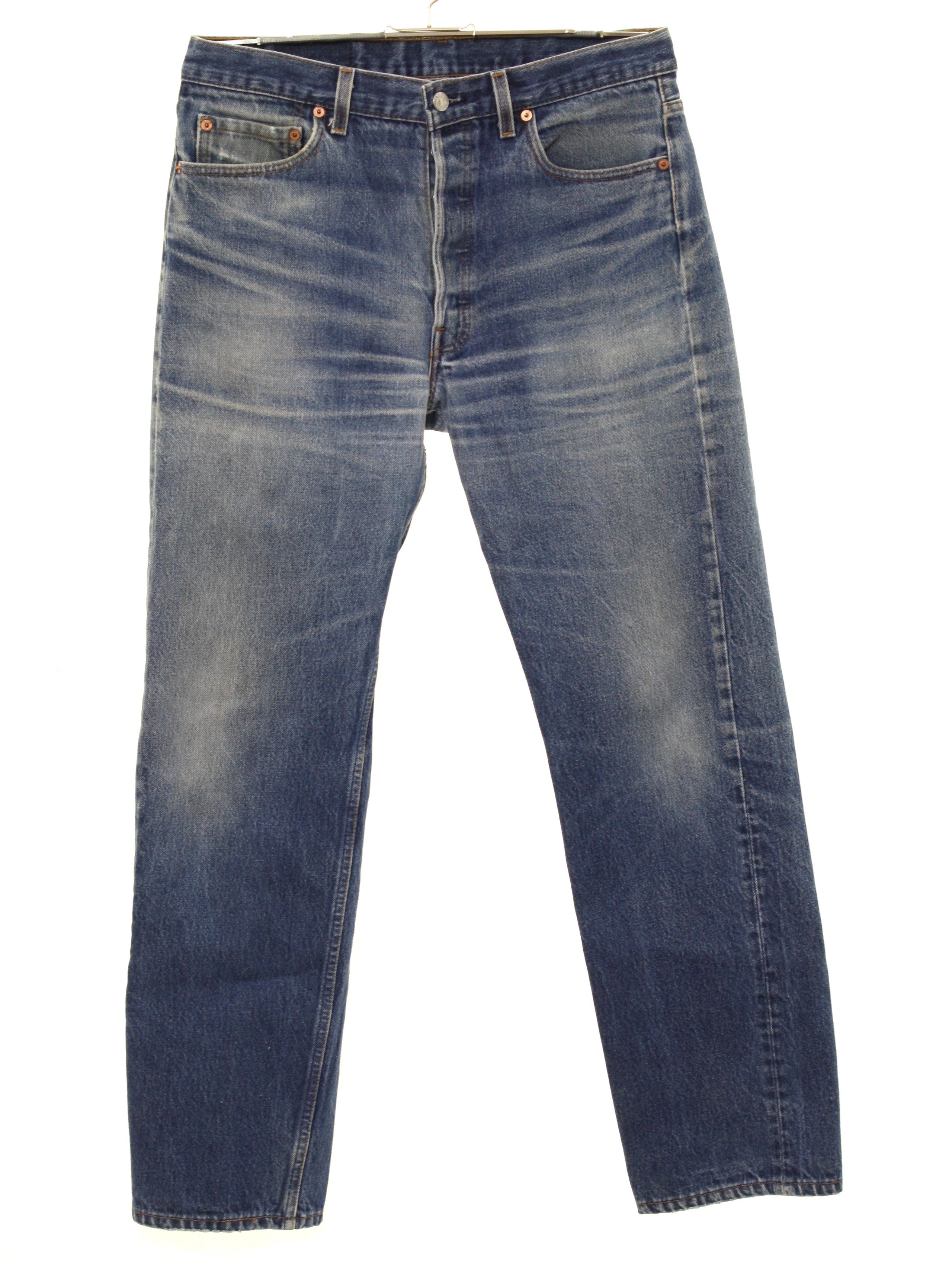 Vintage 1980's Pants: 80s -Levis 501s- Mens faded blue cotton denim ...