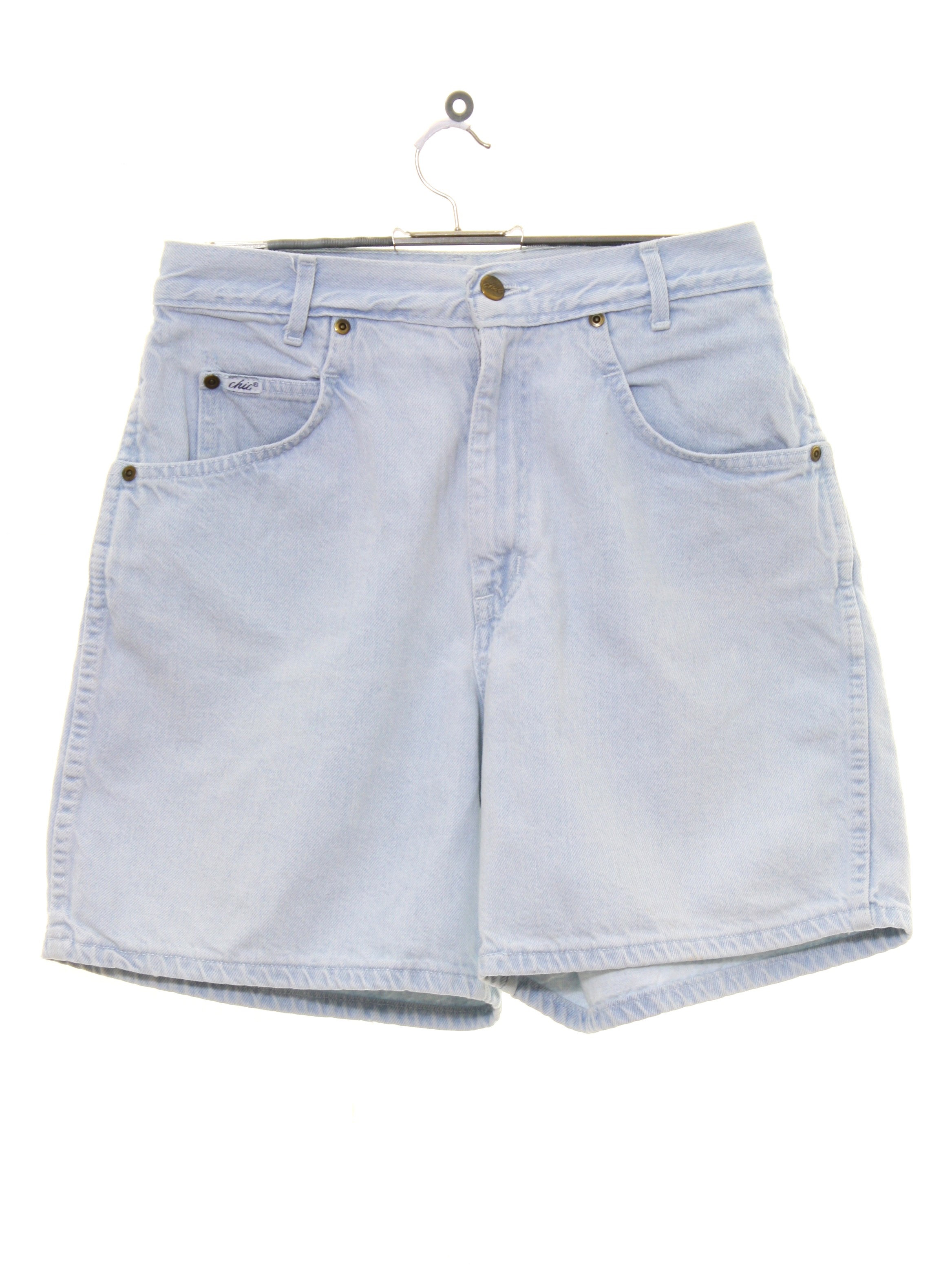80's Vintage Shorts: 80s -Chic- Womens powder blue cotton denim jeans ...