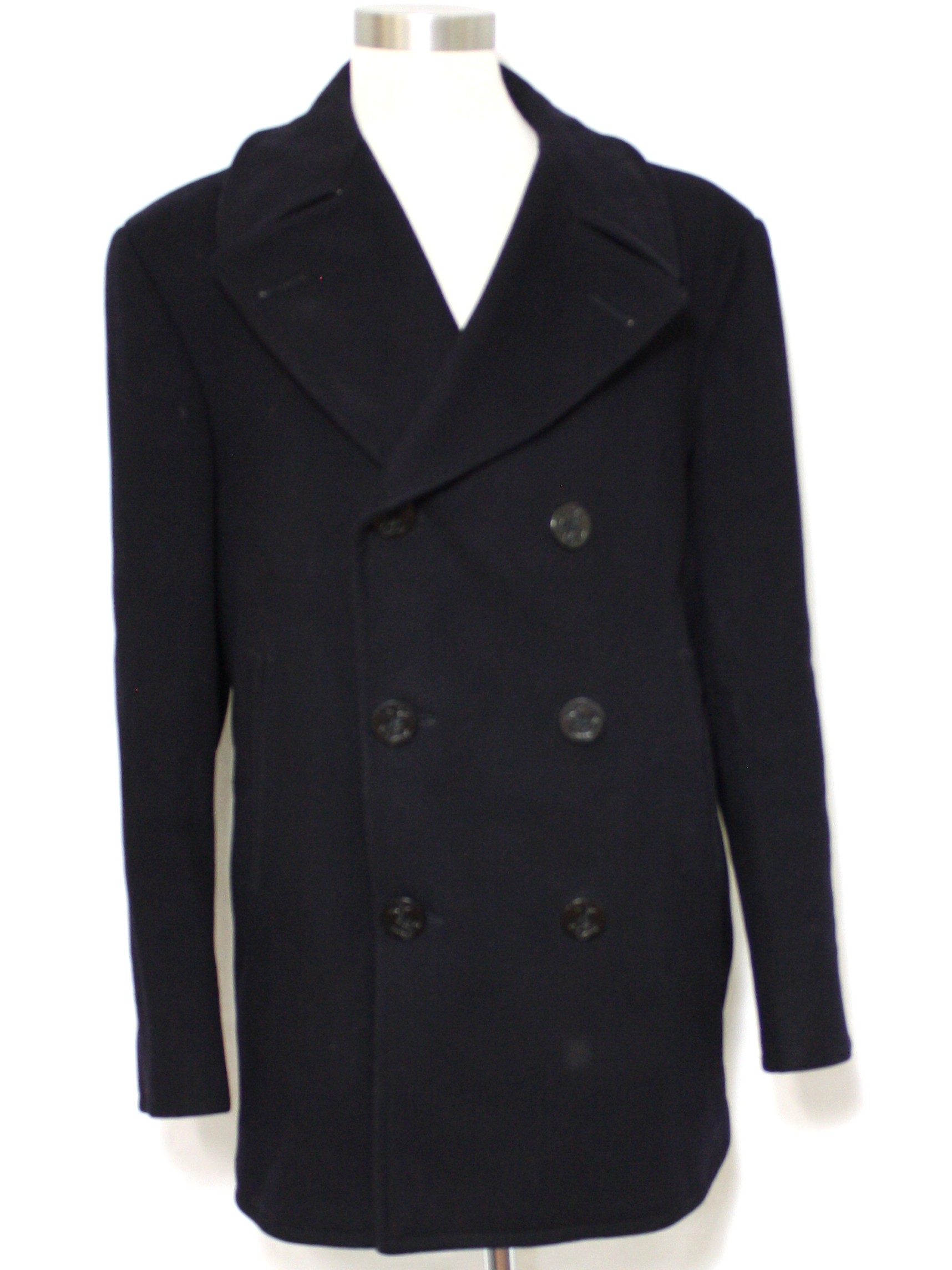 60s Jacket (Kersey): 60s -Kersey- Mens deep midnight blue heavy wool ...