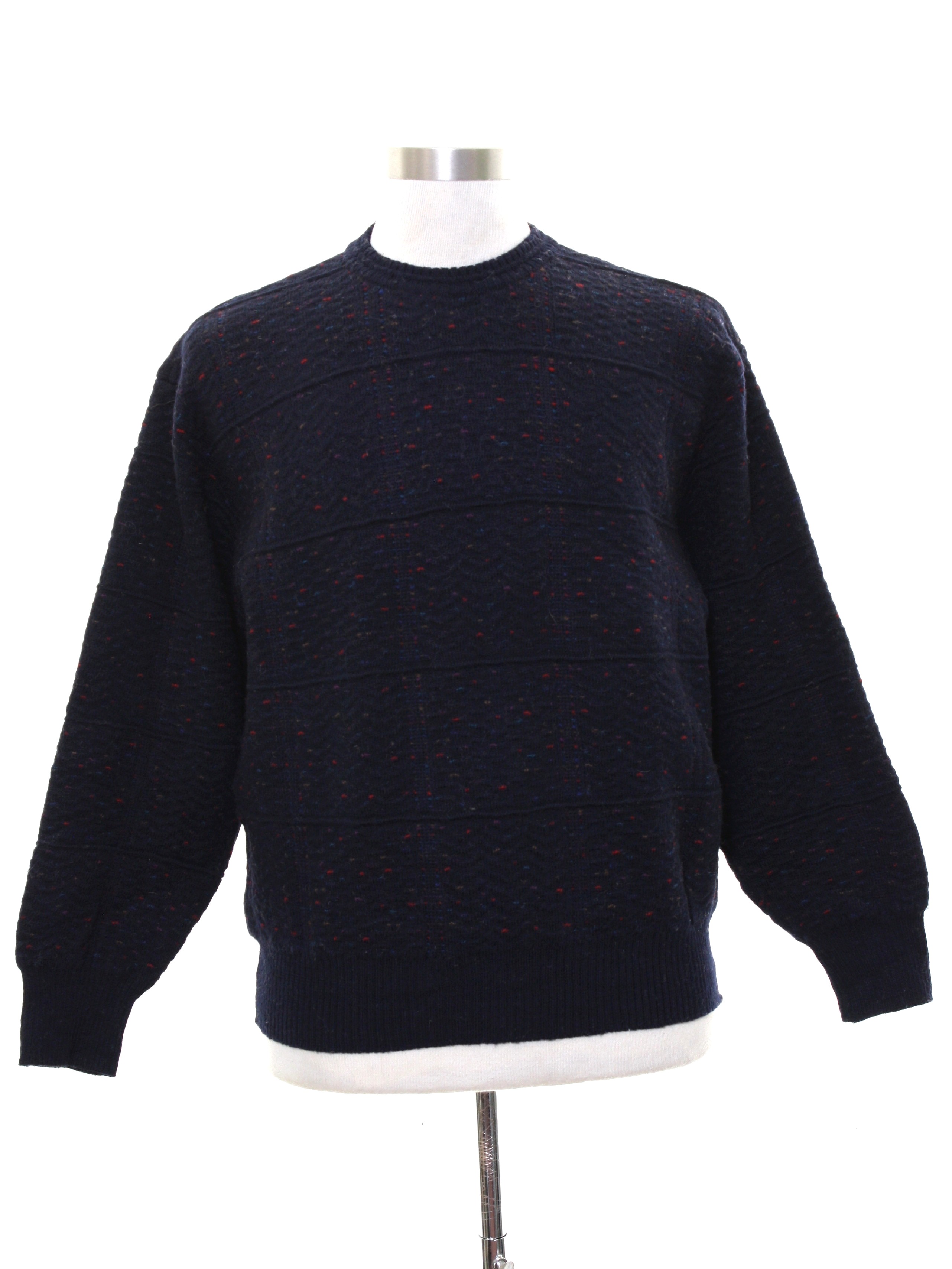 Vintage Woodstock 80's Sweater: 80s -Woodstock- Mens midnight blue ...